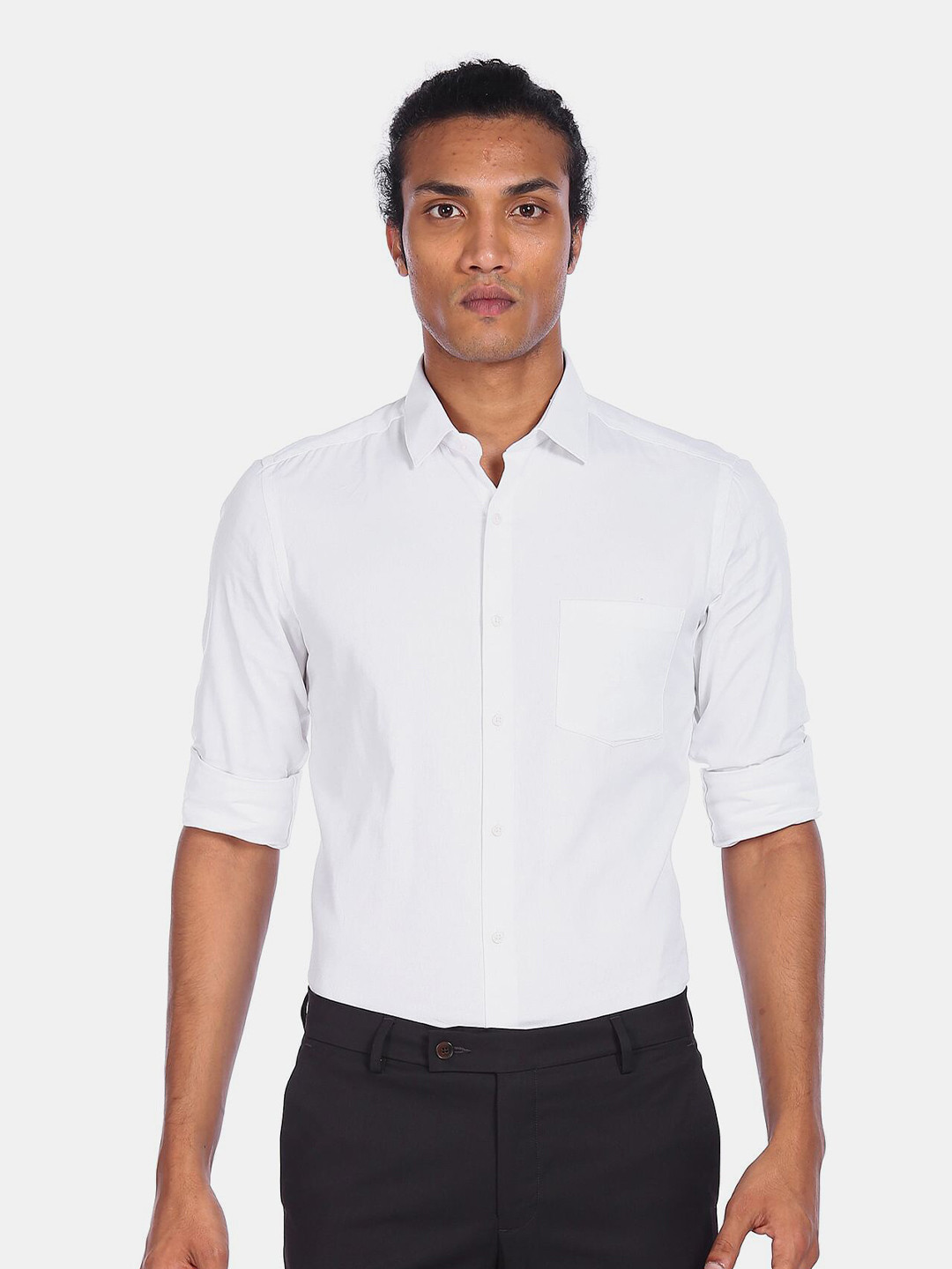 

Arrow Men White Slim Fit Pure Cotton Casual Shirt