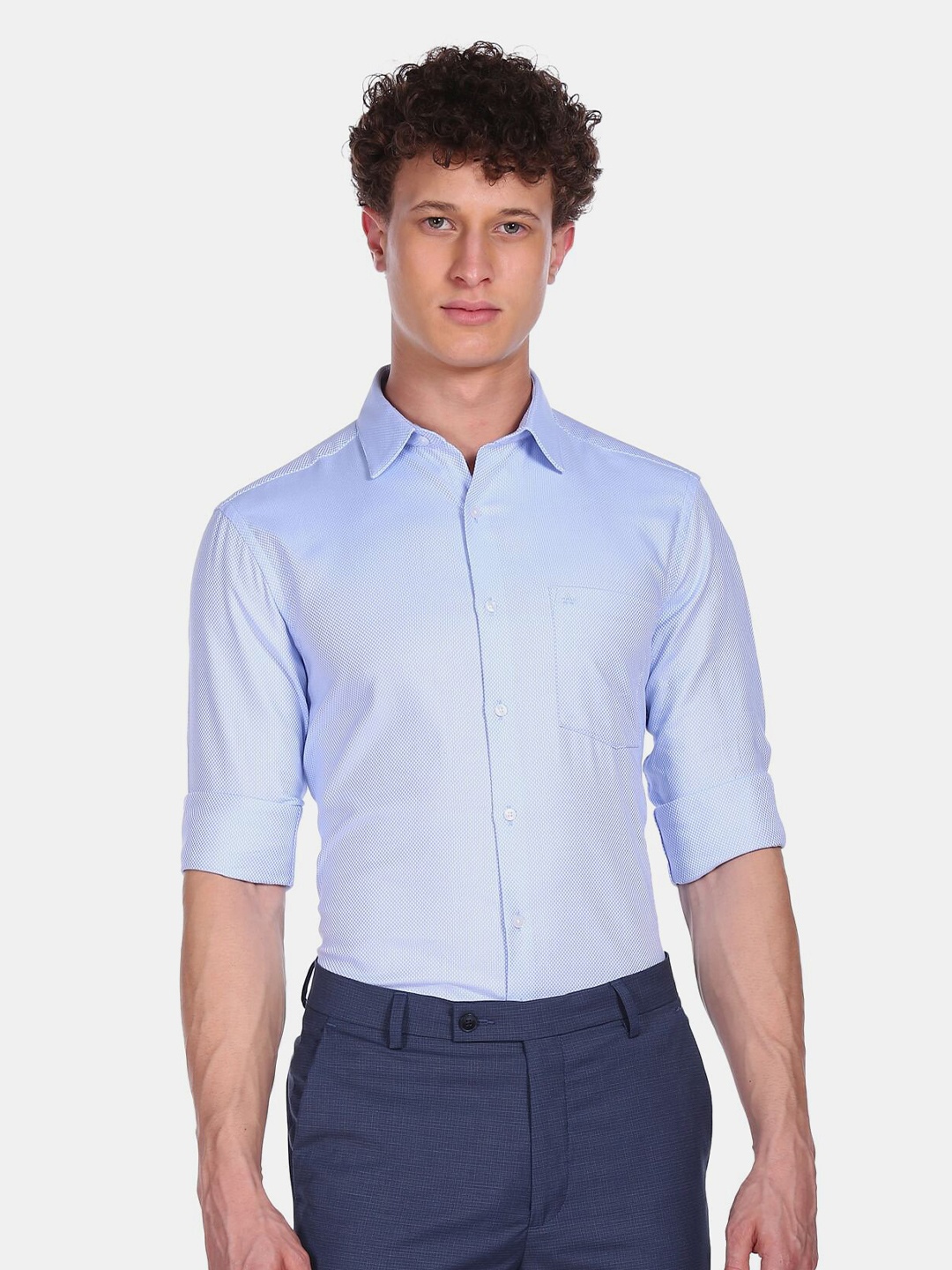 

Arrow Men Blue Casual Shirt
