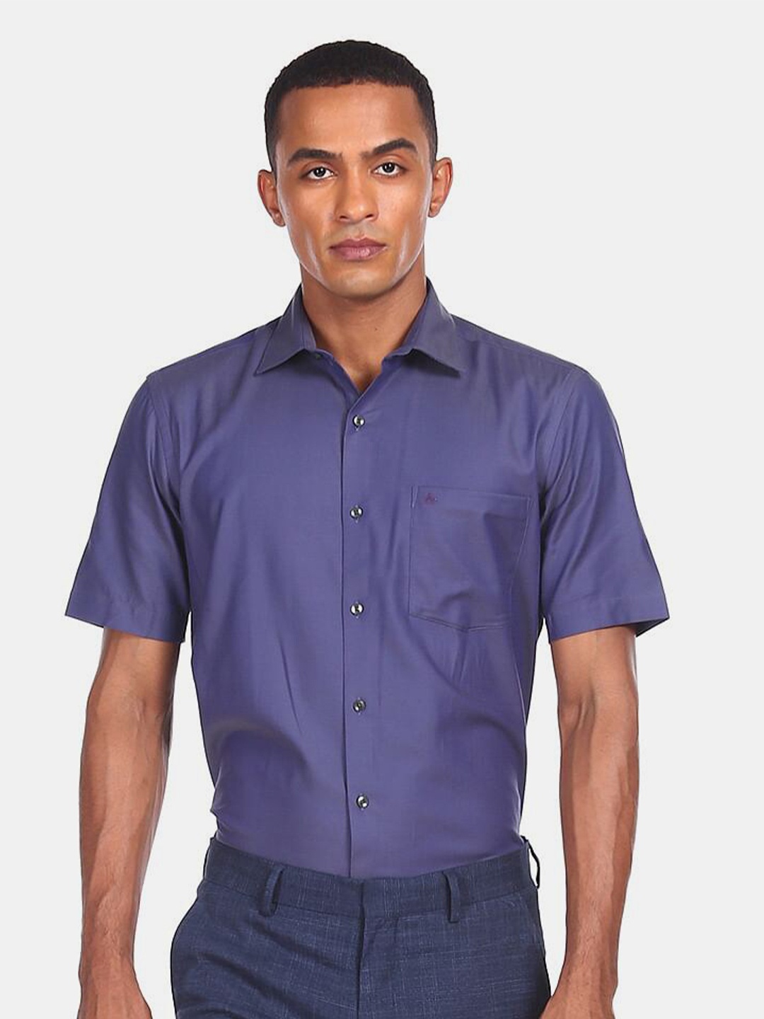 

Arrow Men Purple Opaque Casual Shirt