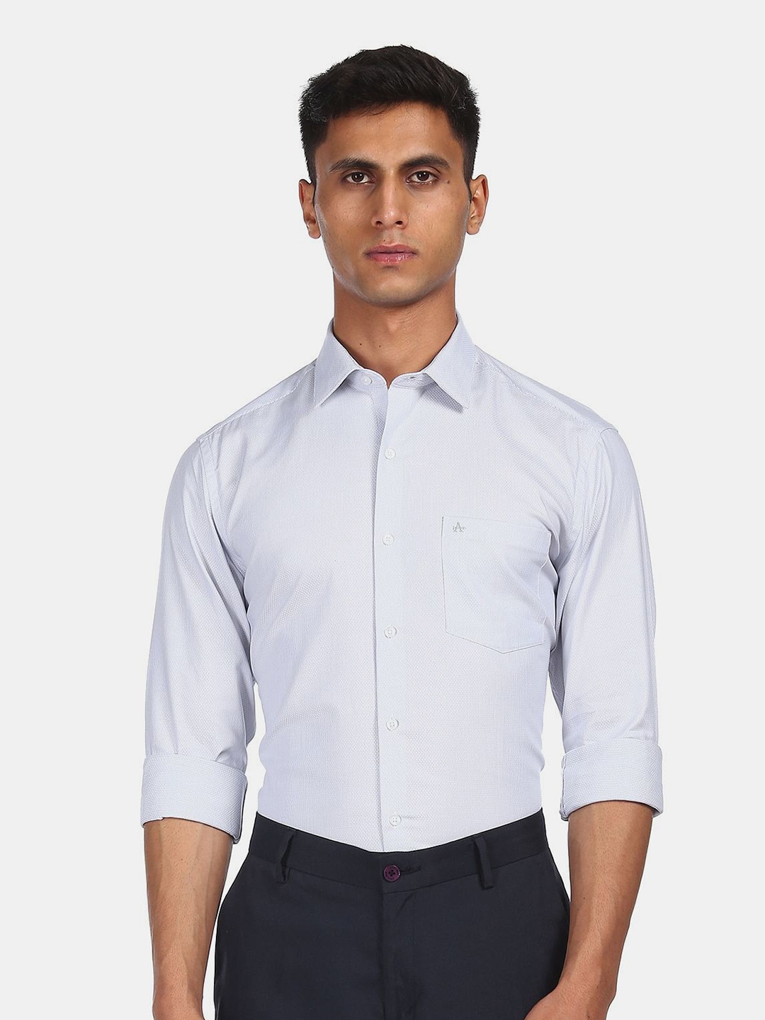 

Arrow Men Grey Formal Cotton Shirt