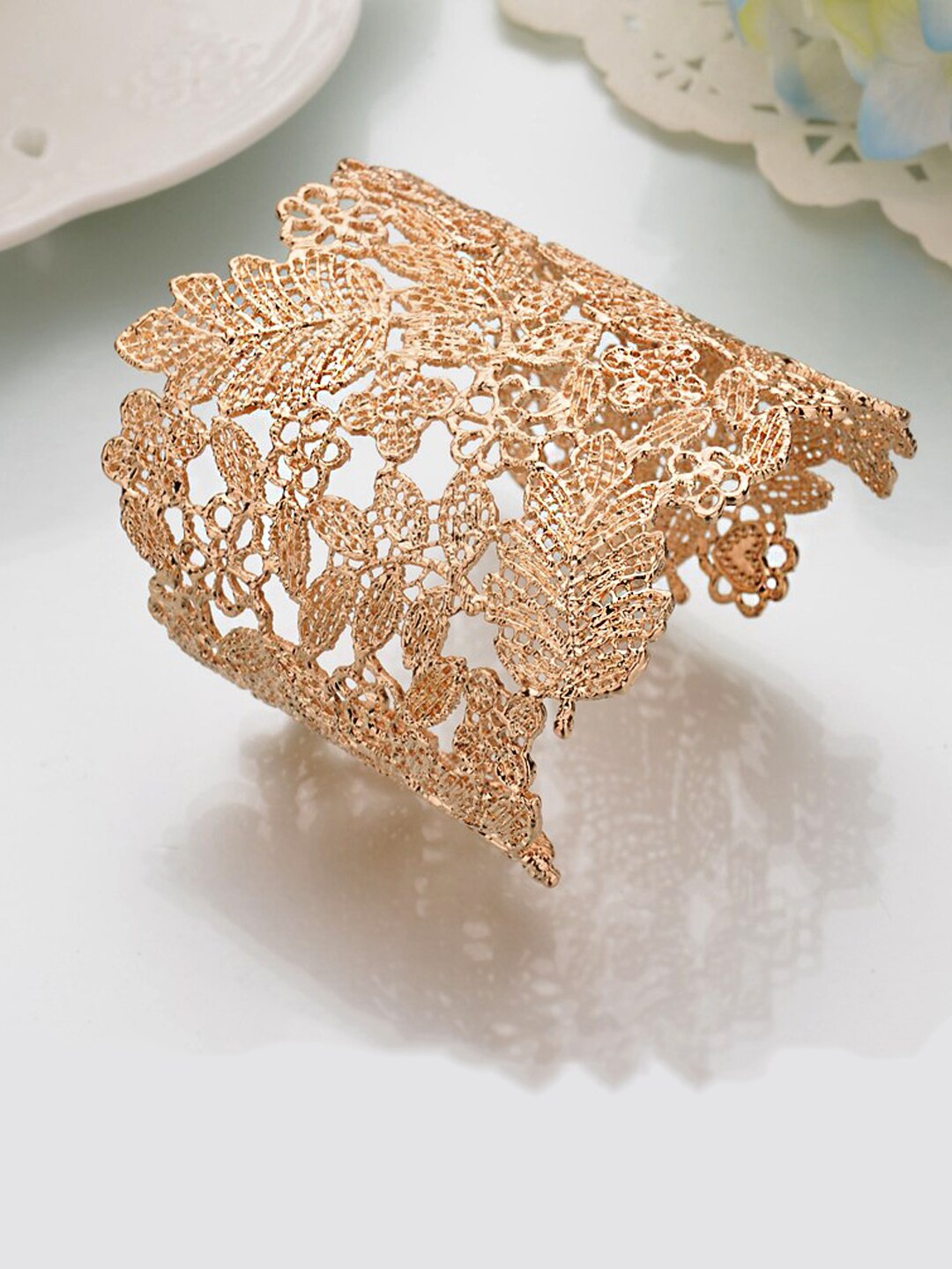 

Yellow Chimes Woman Gold-Toned Cuff Bracelet