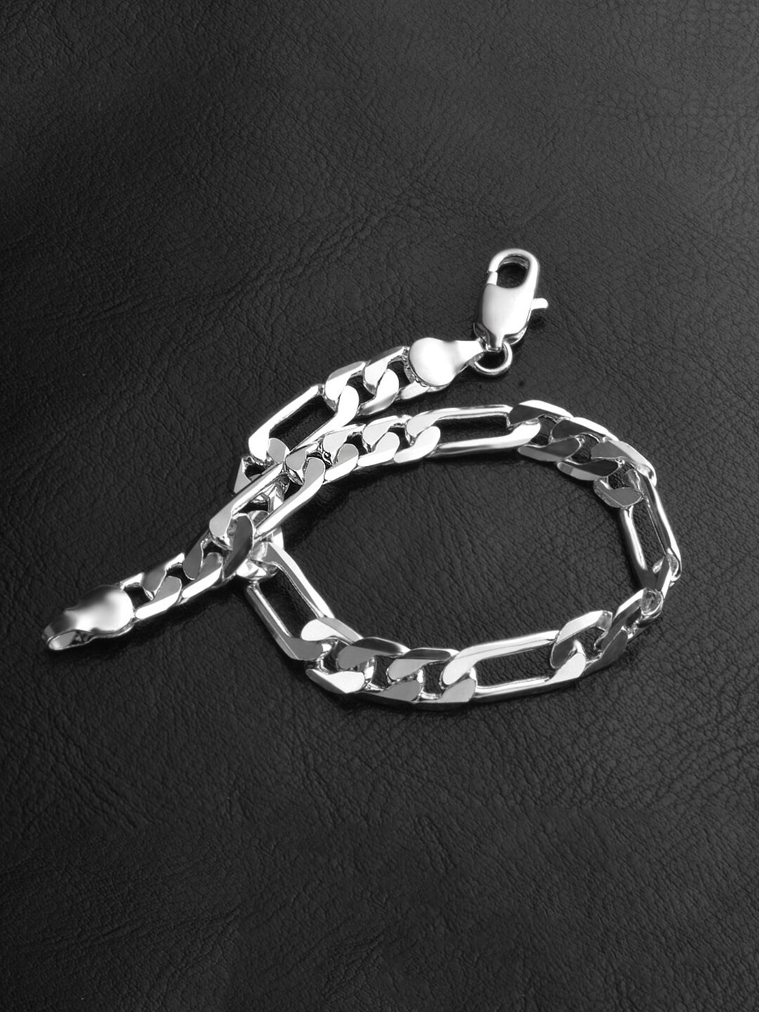 

Yellow Chimes Men Silver-Toned Silver-Plated Link Bracelet