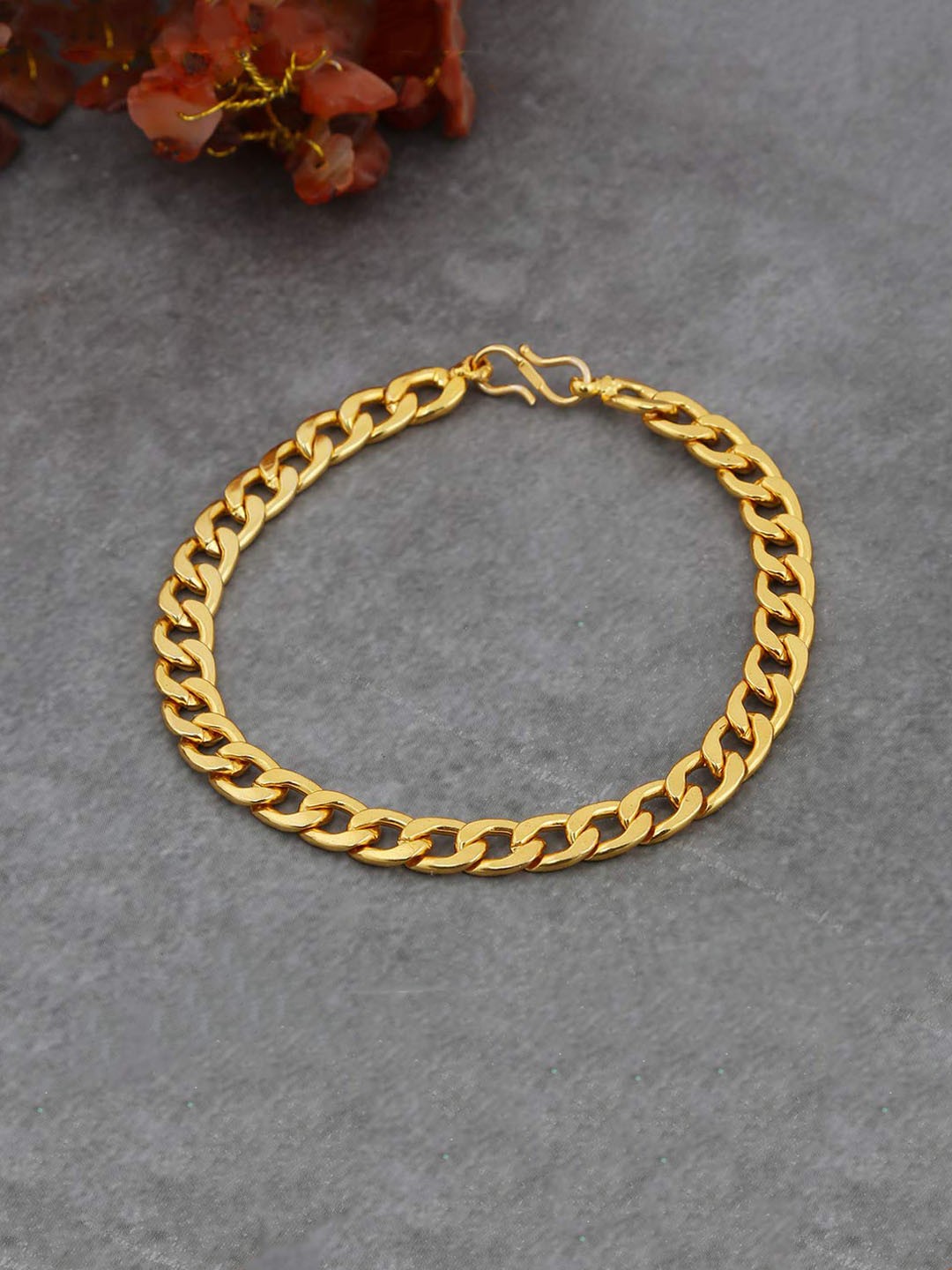 

Yellow Chimes Men Gold-Toned Gold-Plated Link Bracelet