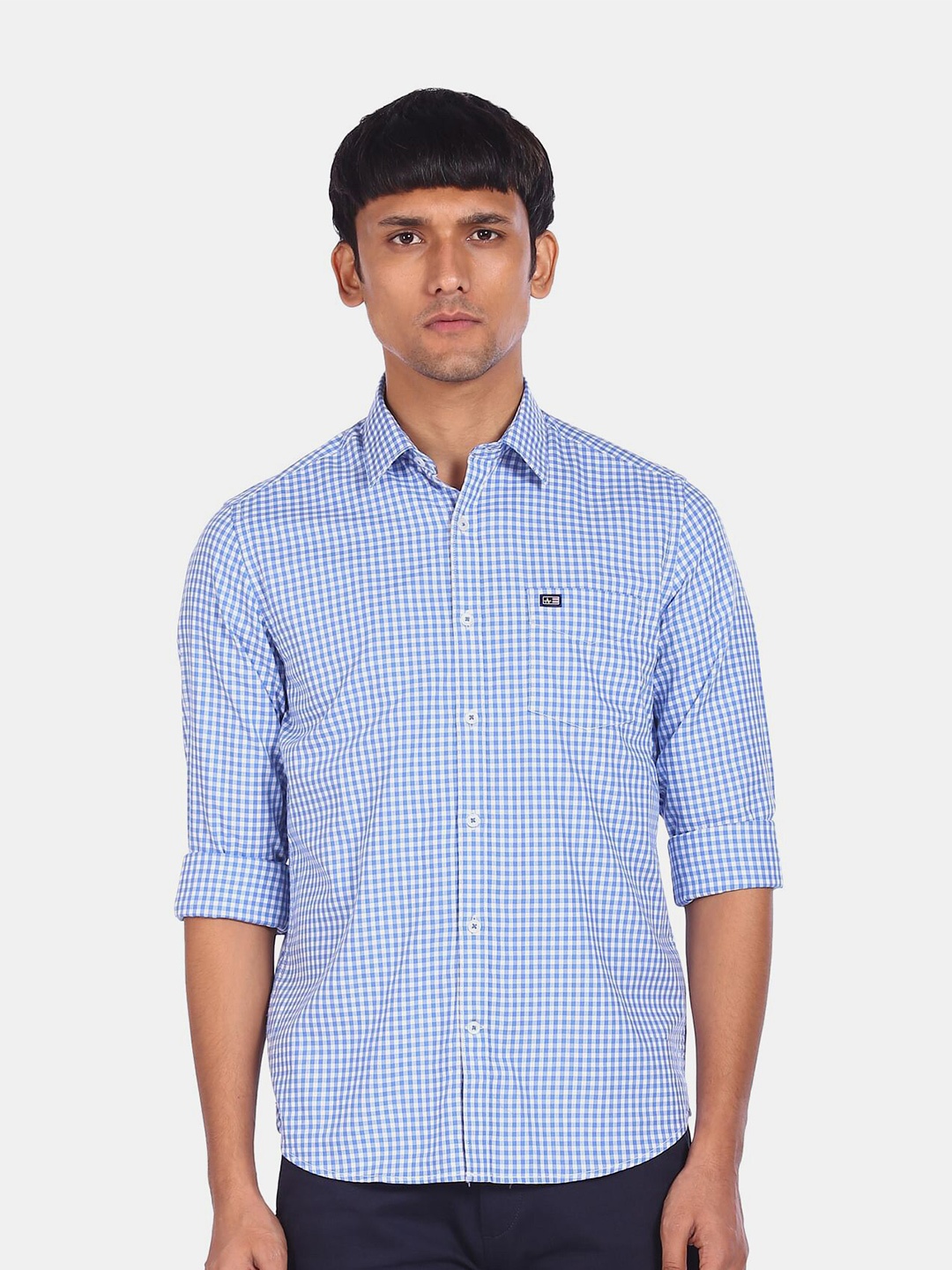 

Arrow Sport Men Blue Gingham Checked Casual Shirt