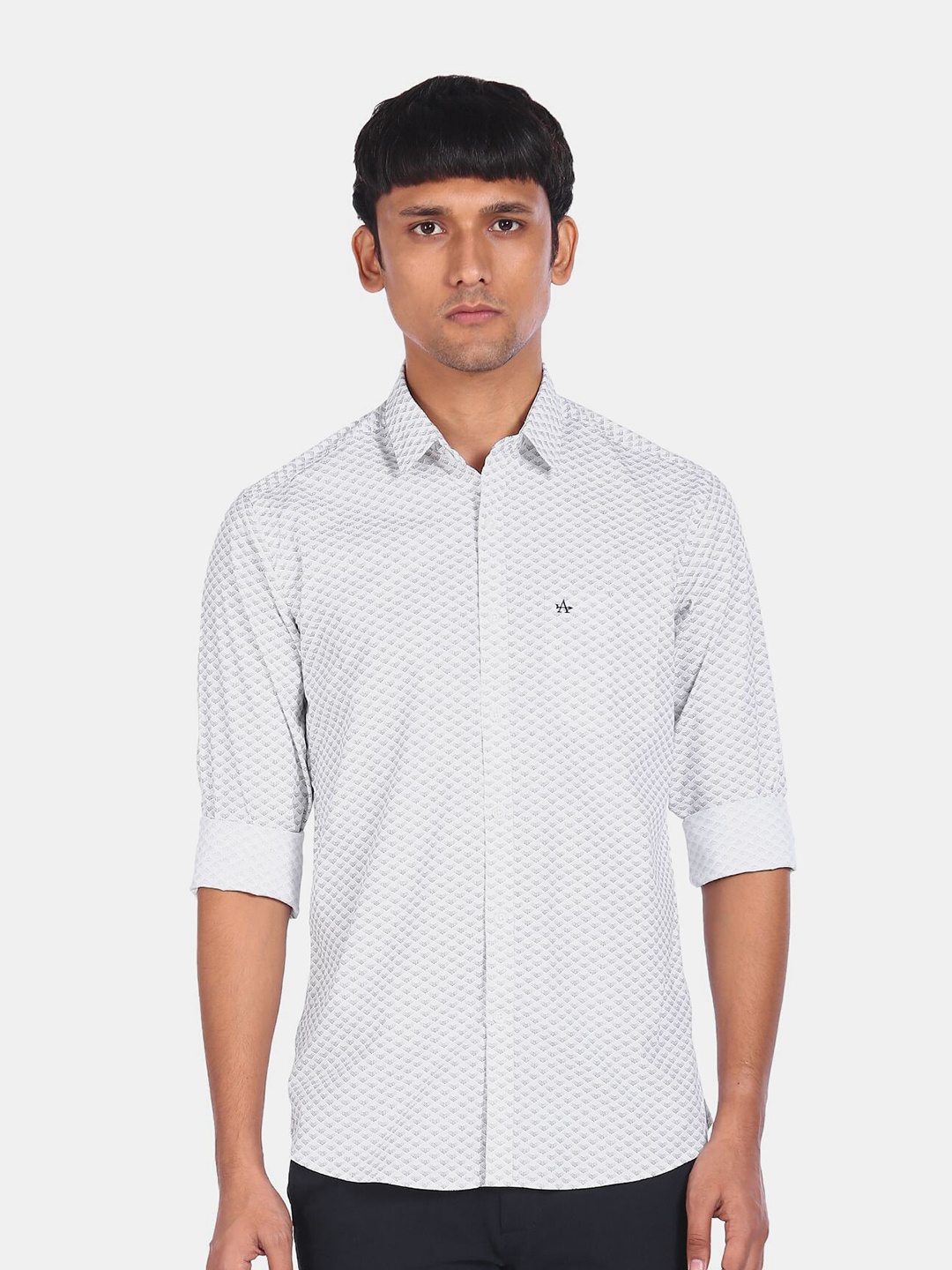 

Arrow Sport Men White Printed Casual Shirt