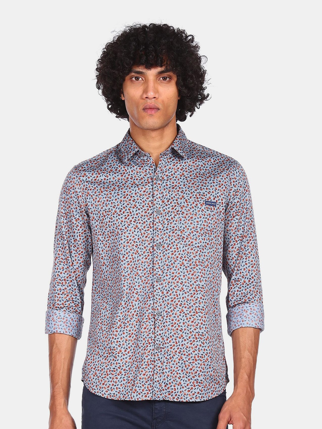 

Arrow Sport Men Grey Floral Opaque Printed Casual Shirt