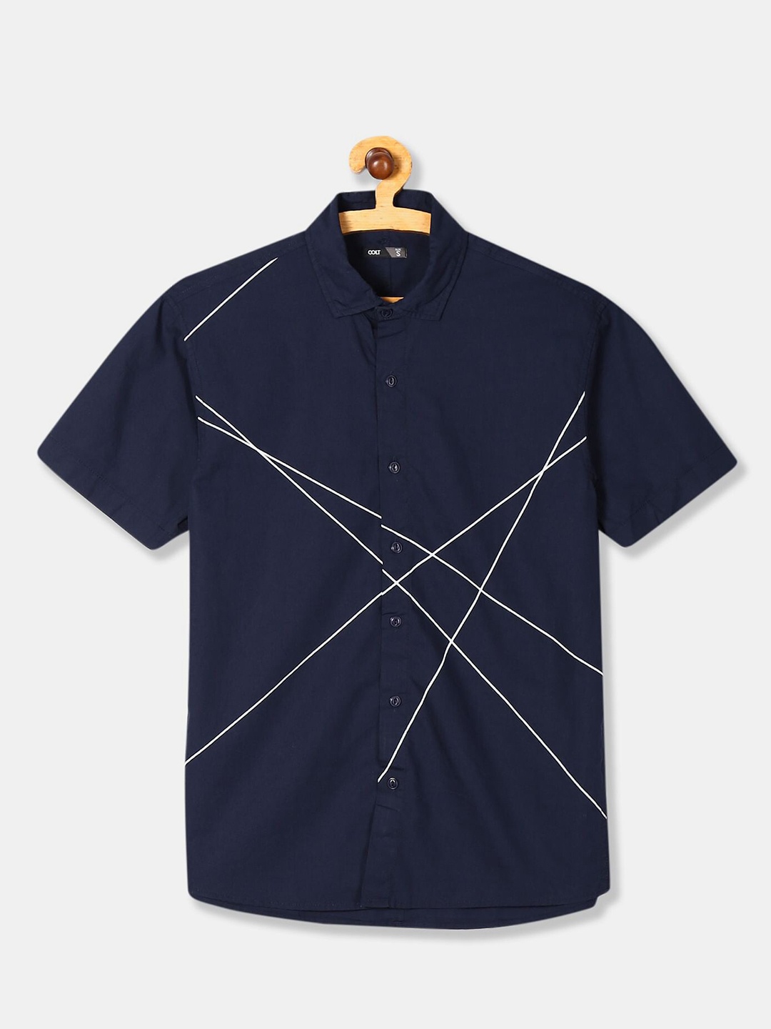 

Colt Men Blue Opaque Casual Shirt
