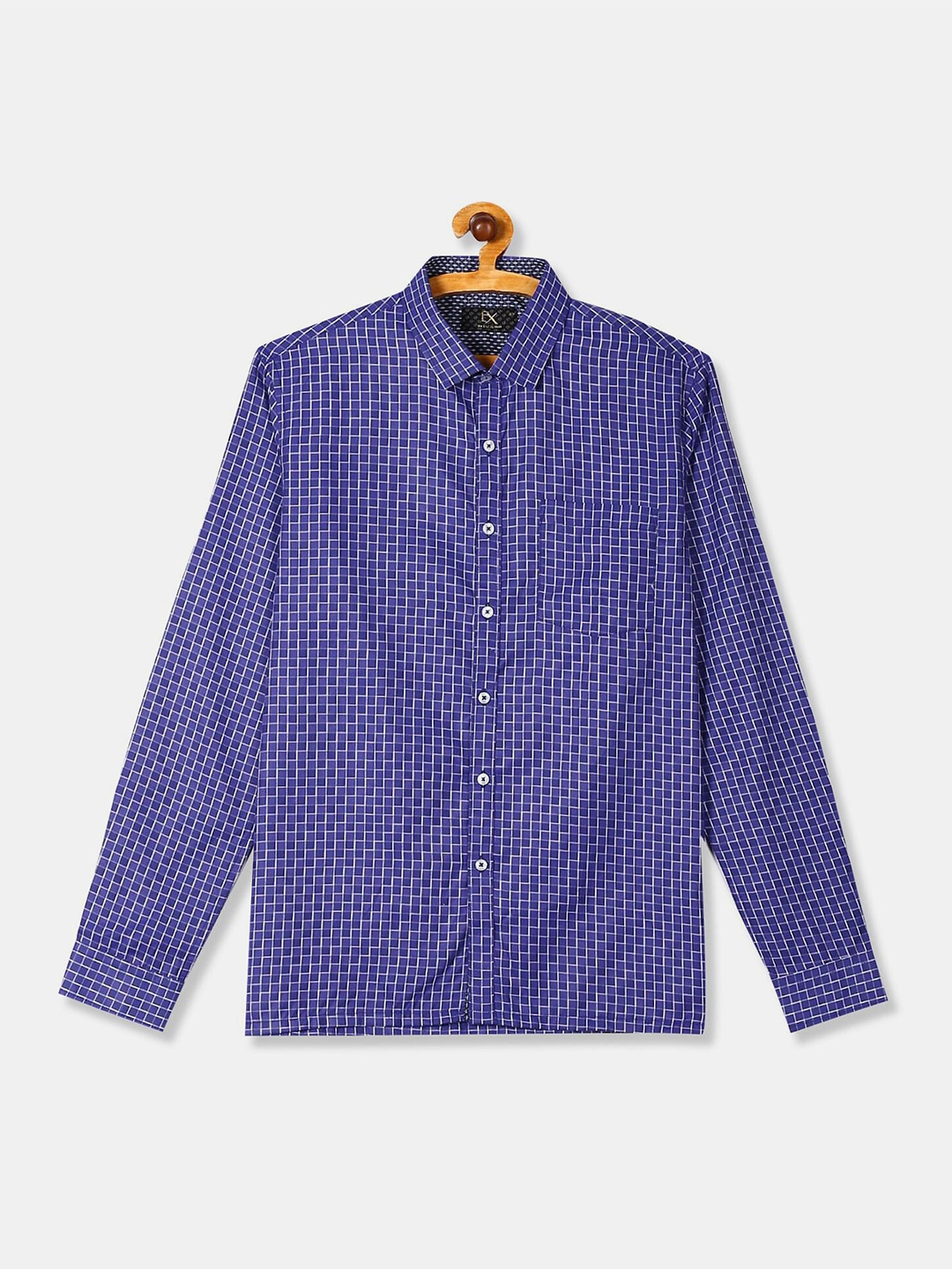 

Excalibur Men Blue Opaque Printed Casual Shirt
