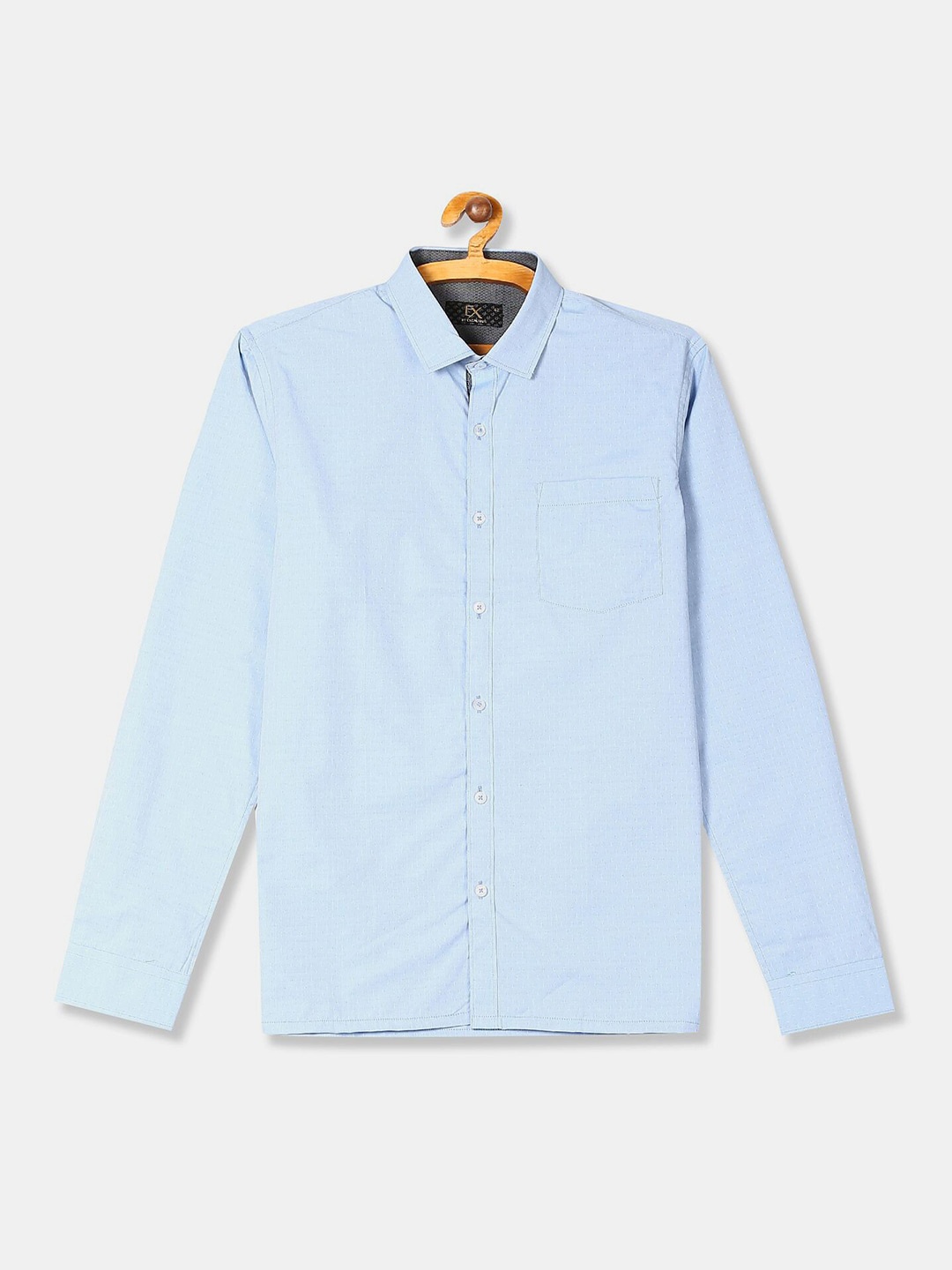 

Excalibur Men Blue Opaque Casual Shirt