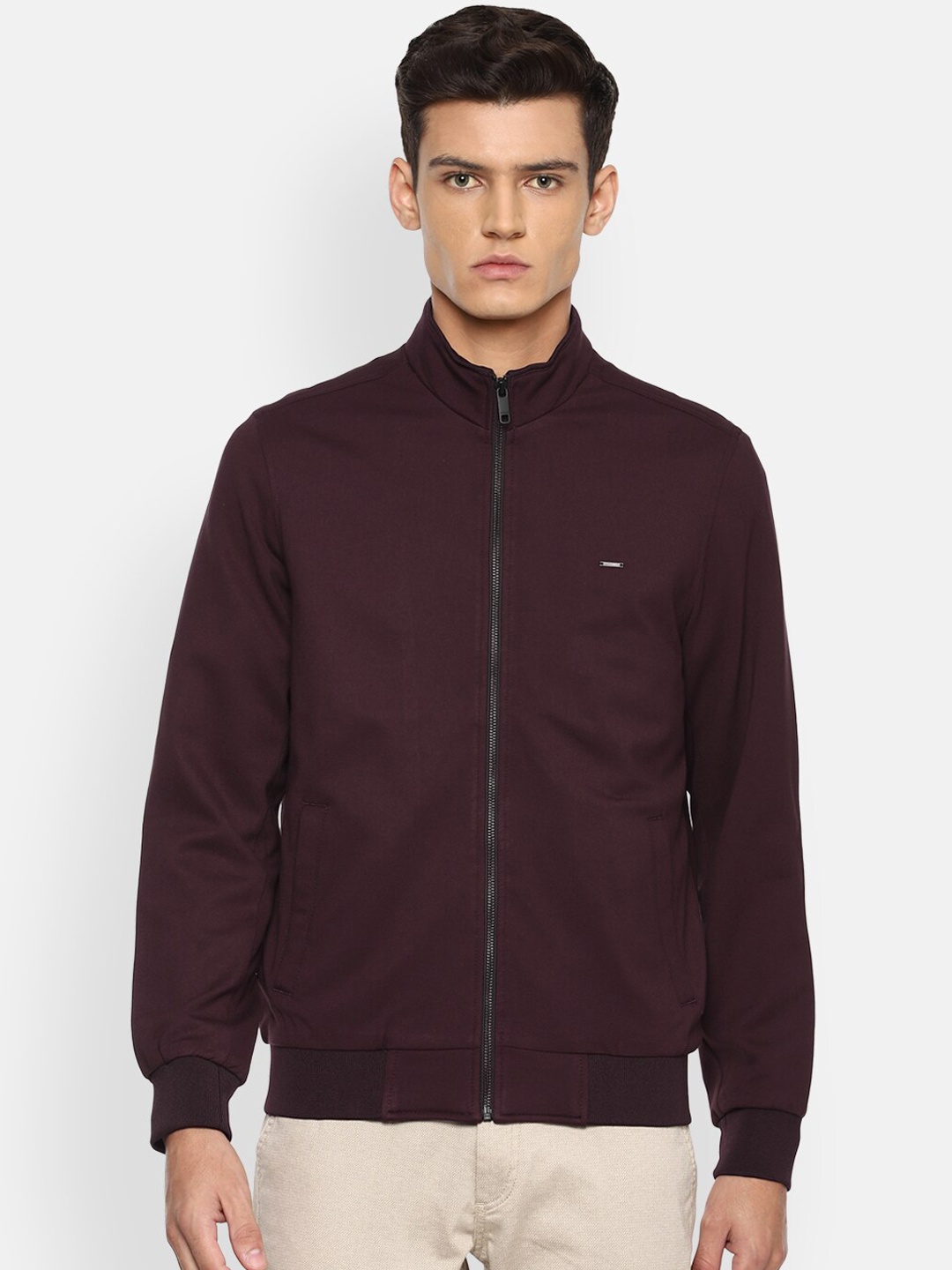 

Van Heusen Men Maroon Bomber Jacket