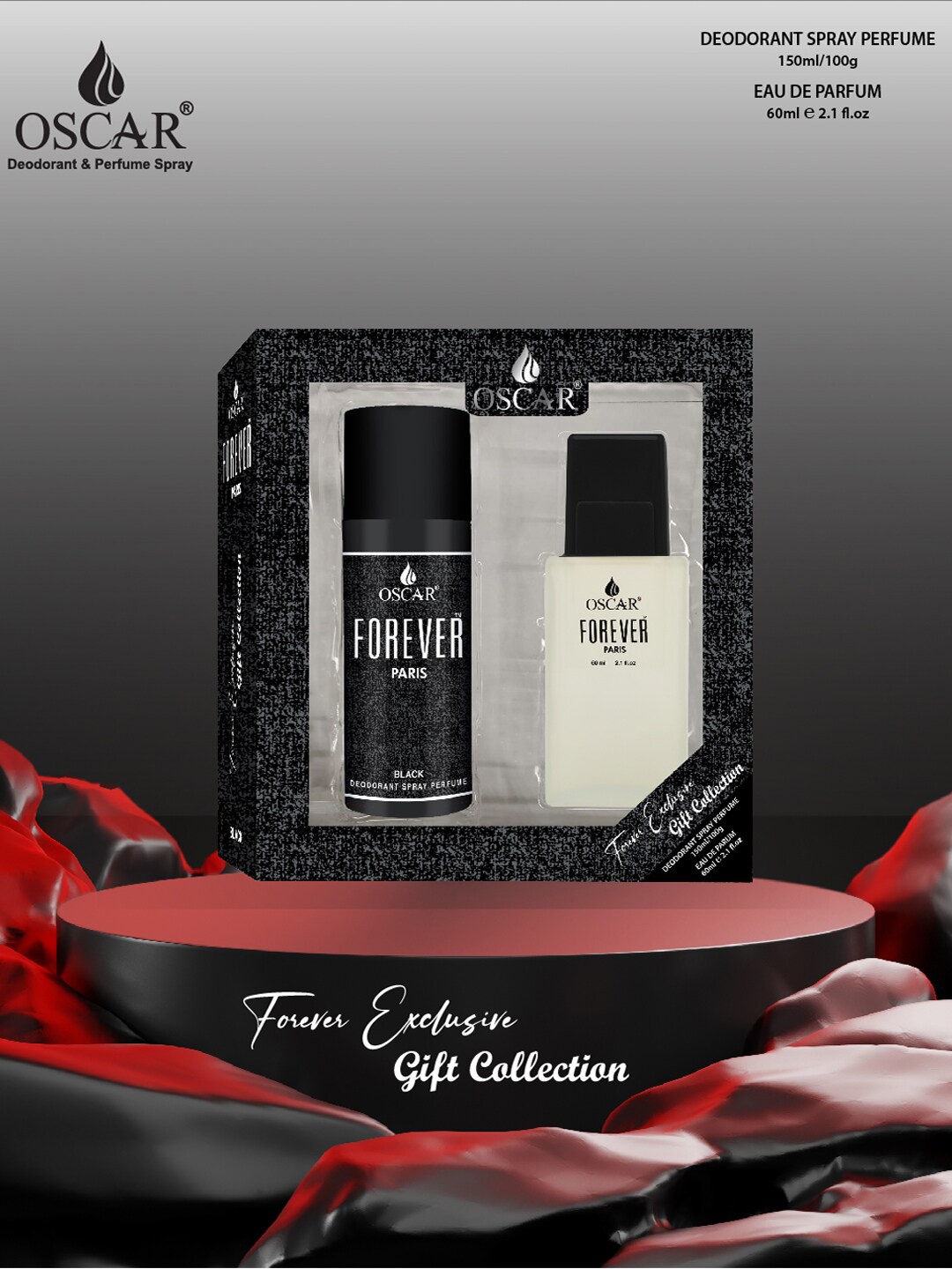 

OSCAR Unisex Forever Fragrance Gift Set, Black
