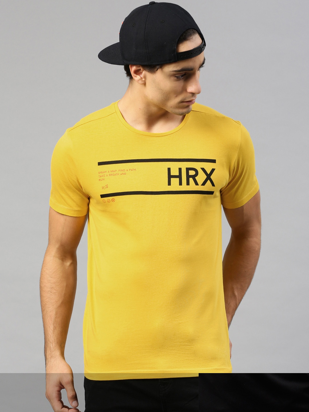 

HRX by Hrithik Roshan Men Pack Of 2 Printed Tshirts, Black