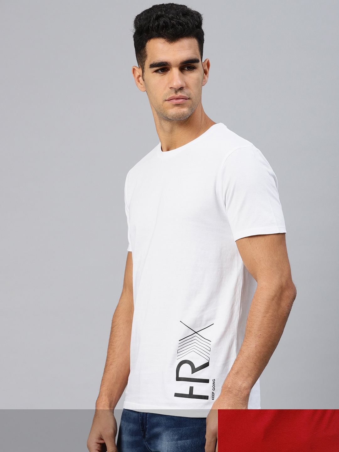 

HRX by Hrithik Roshan Men Pack Of 2 Printed T-shirts, White