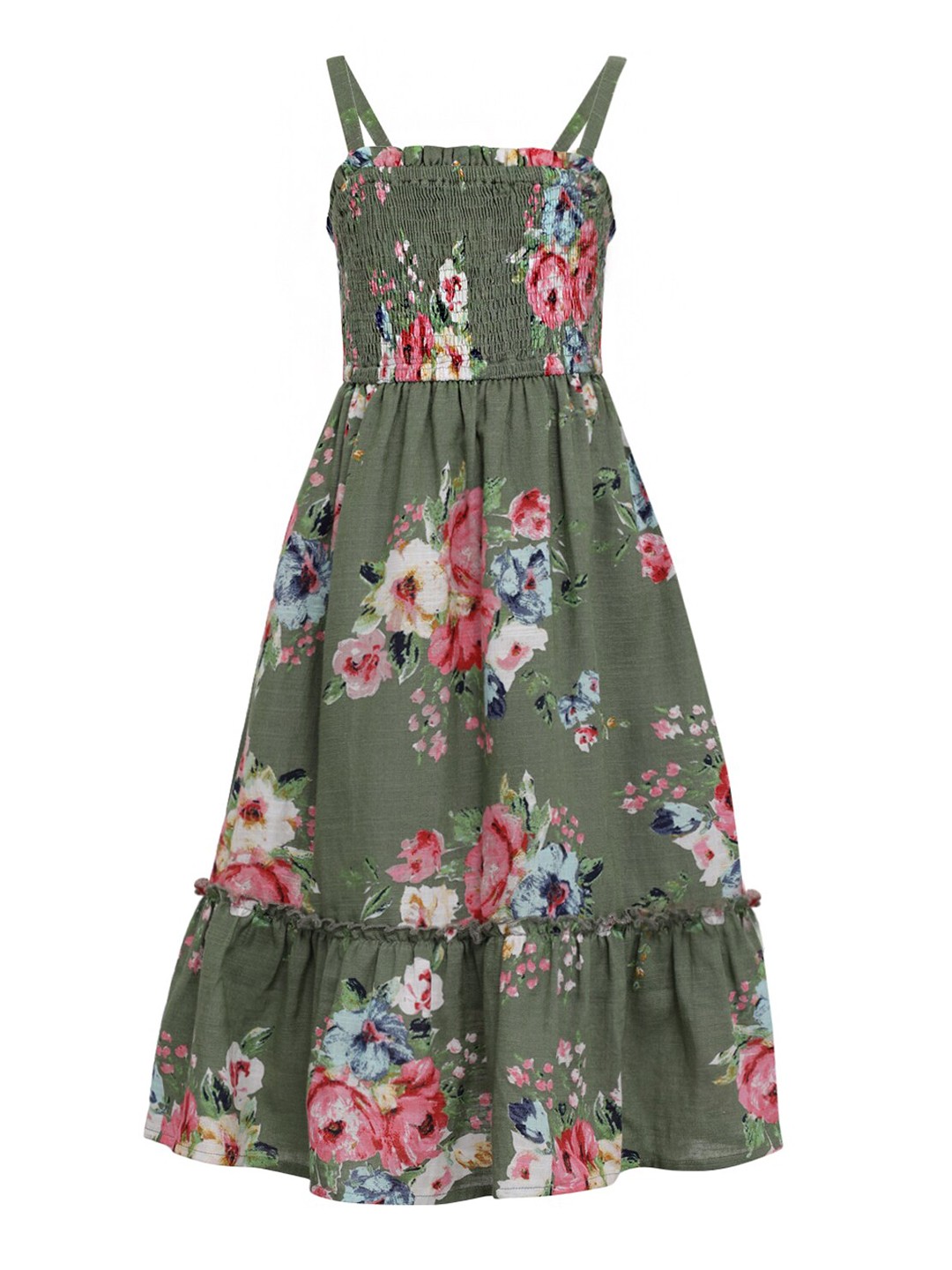 

A Little Fable Green Floral Maxi Dress