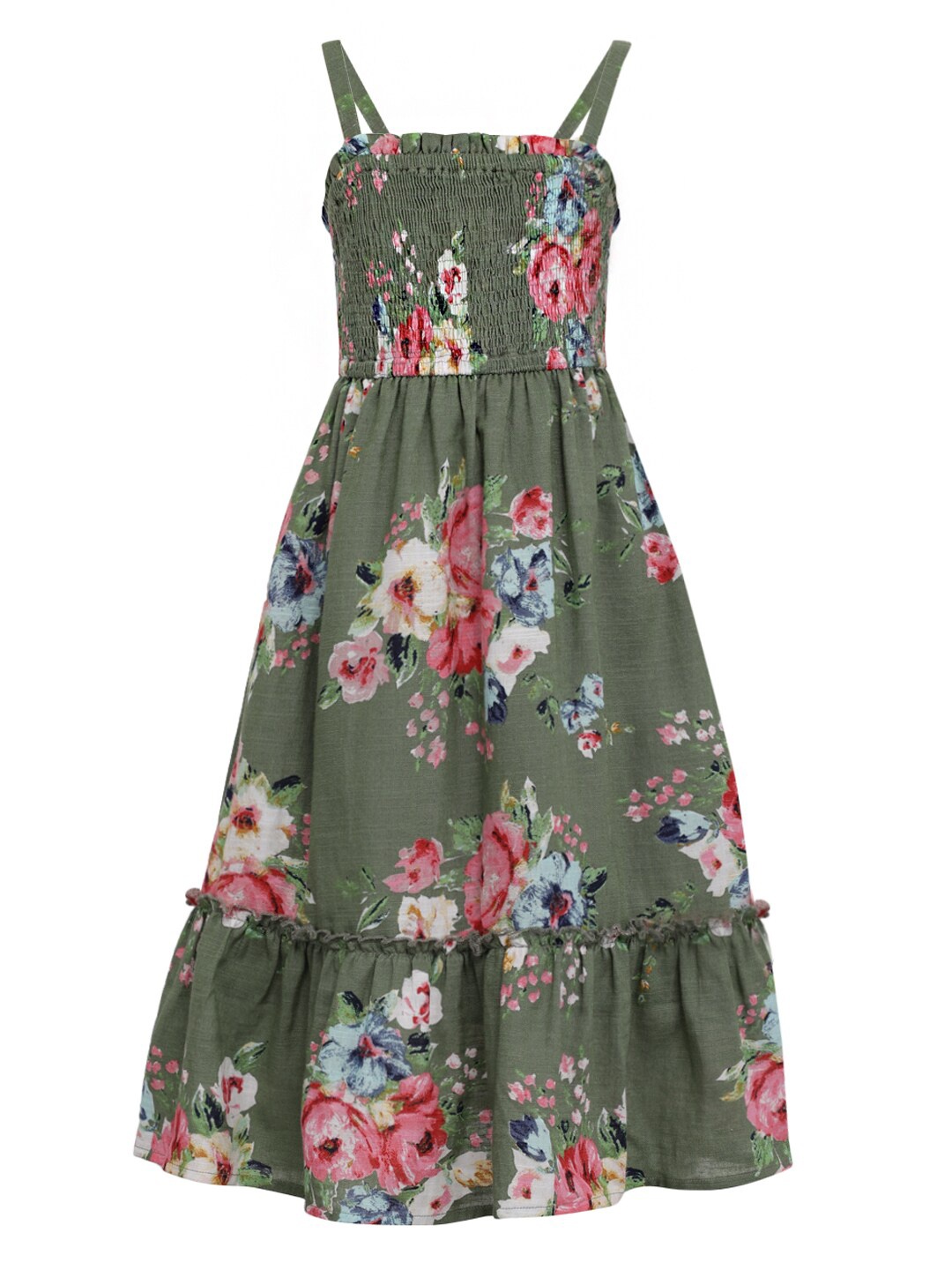 

A Little Fable Green Floral Maxi Dress