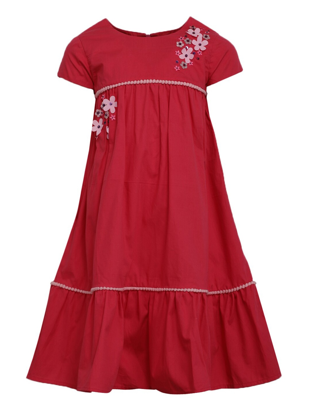 

A Little Fable Red & white A-Line Dress