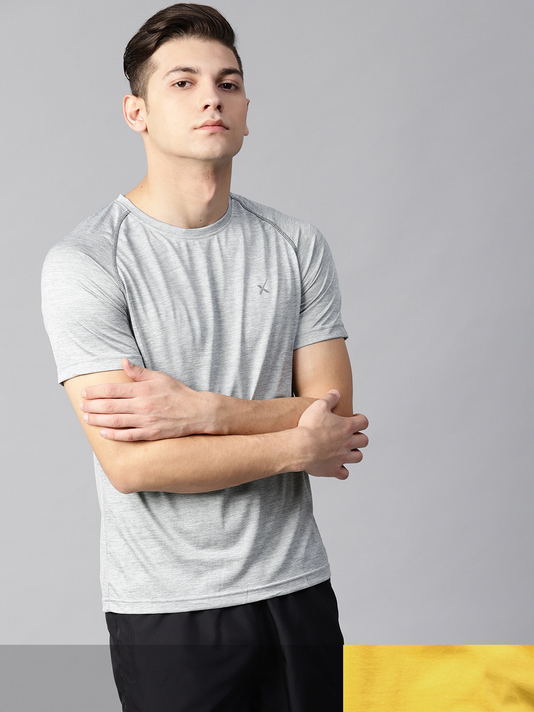 

HRX by Hrithik Roshan Men Pack of 2 Round Neck T-shirt, Grey