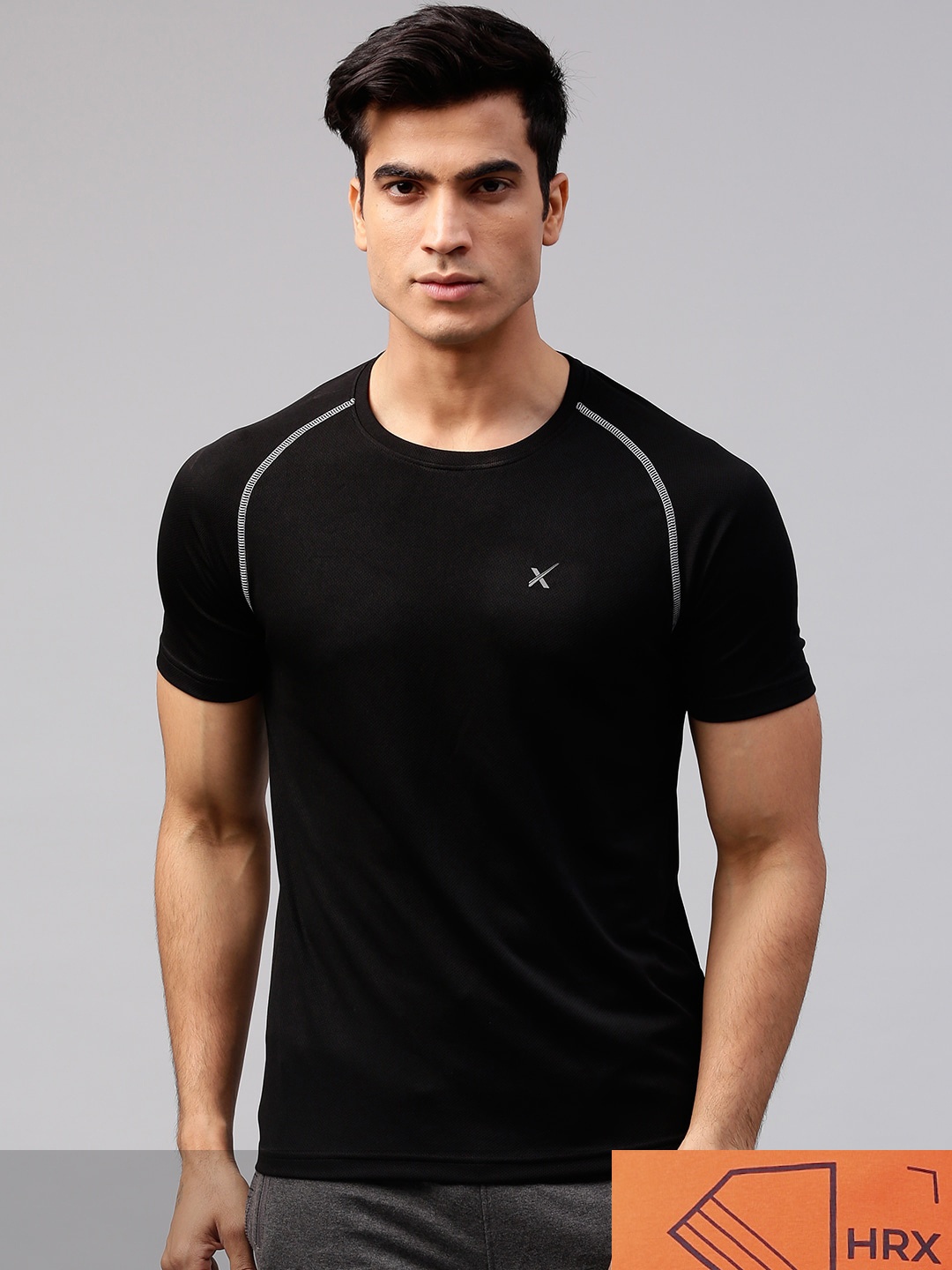 

HRX by Hrithik Roshan Men Pack of 2 Round Neck T-shirt, Black