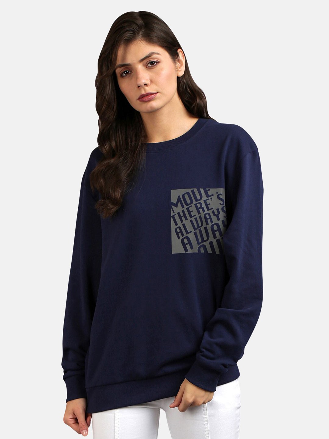 

UrGear Women Navy Blue Sweatshirt