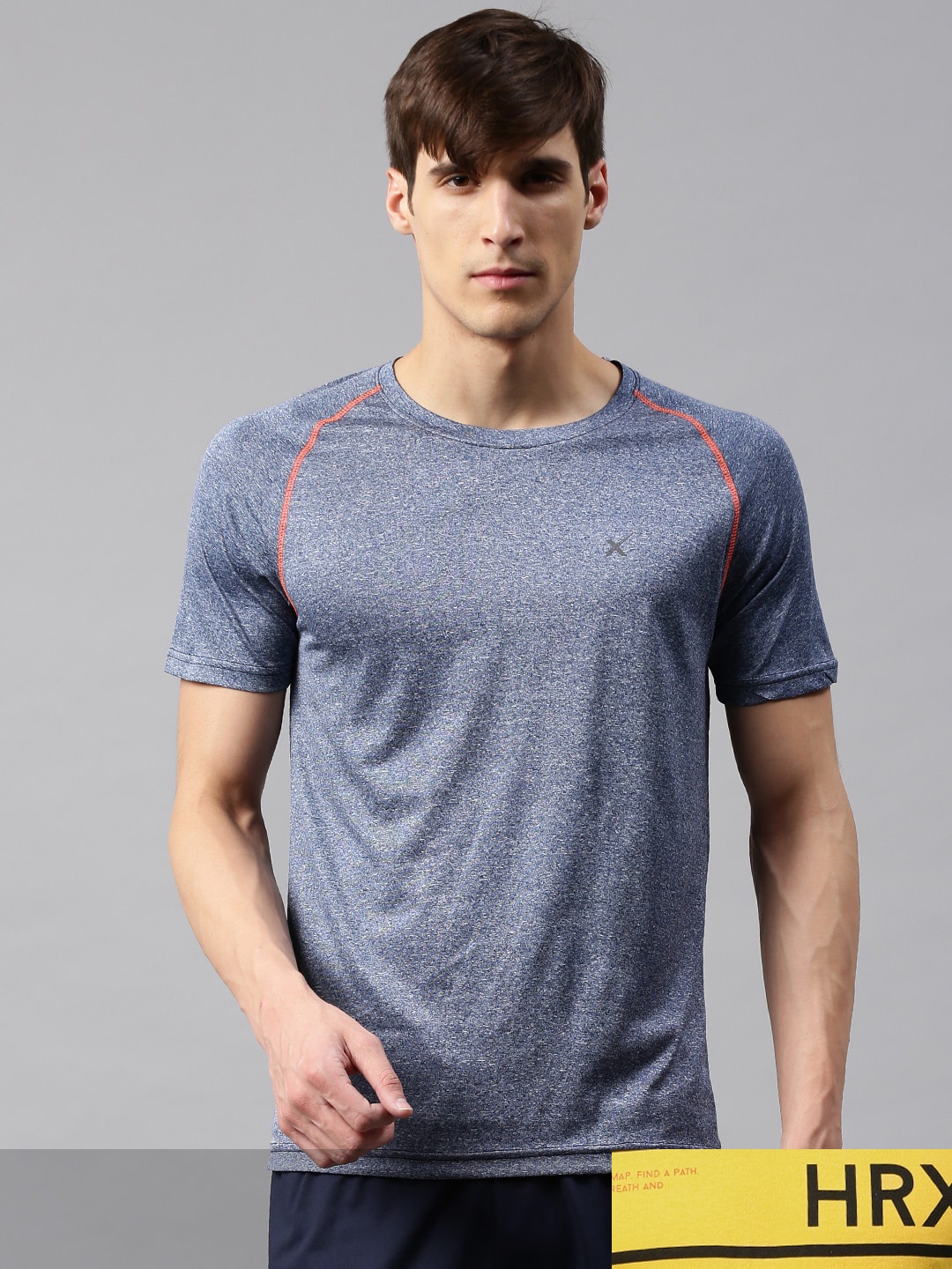 

HRX by Hrithik Roshan Men Pack Of 2 Printed Tshirts, Blue
