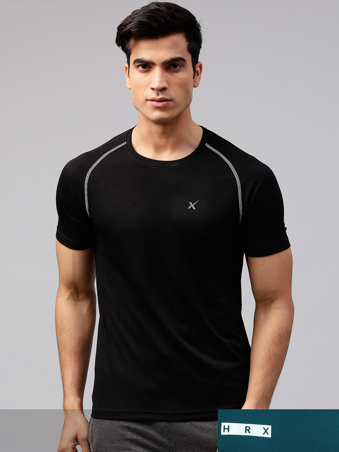 

HRX by Hrithik Roshan Men Pack Of 2 T-shirts, Black