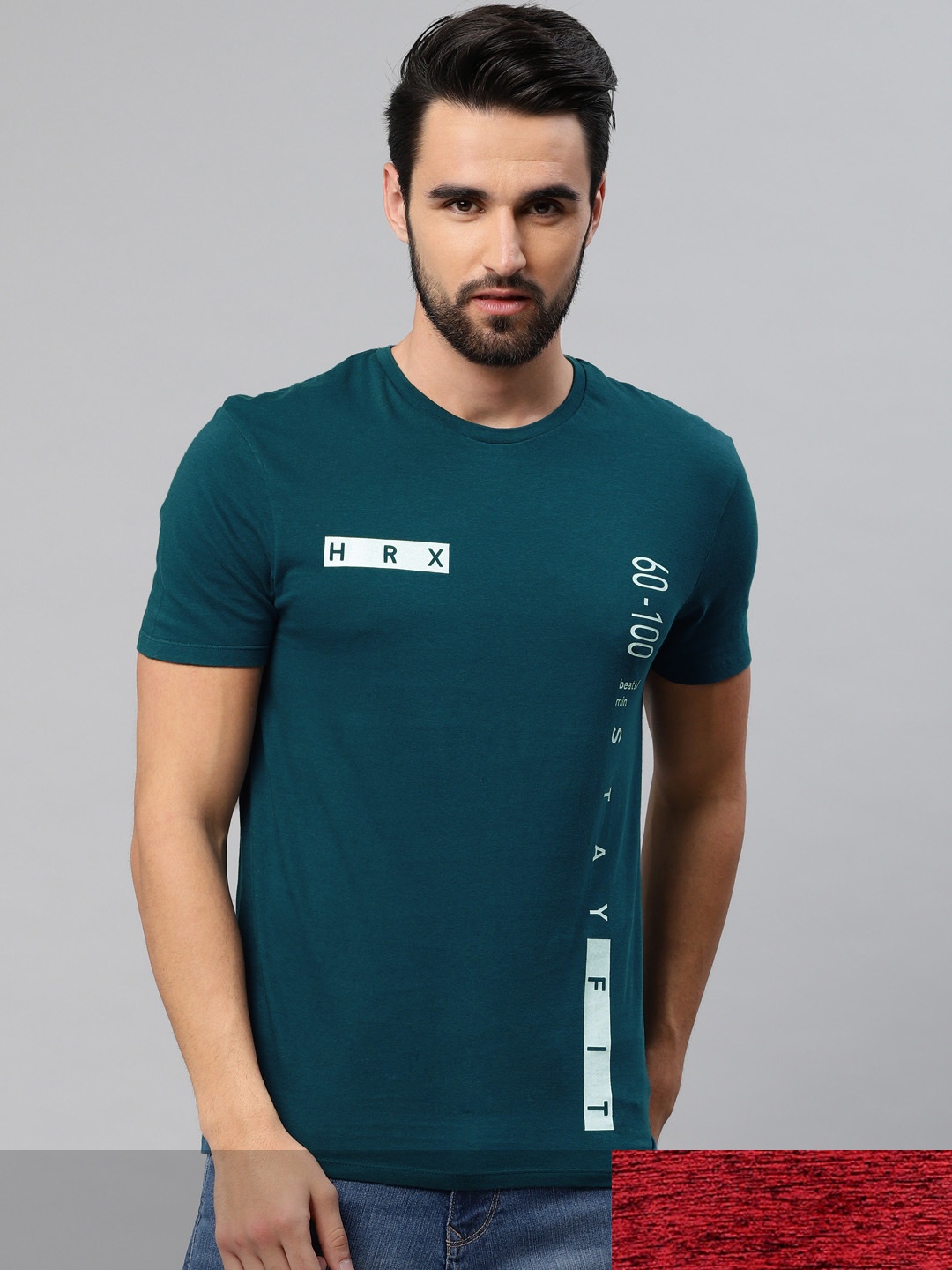

HRX by Hrithik Roshan Men Pack of 2 T-shirt, Rust