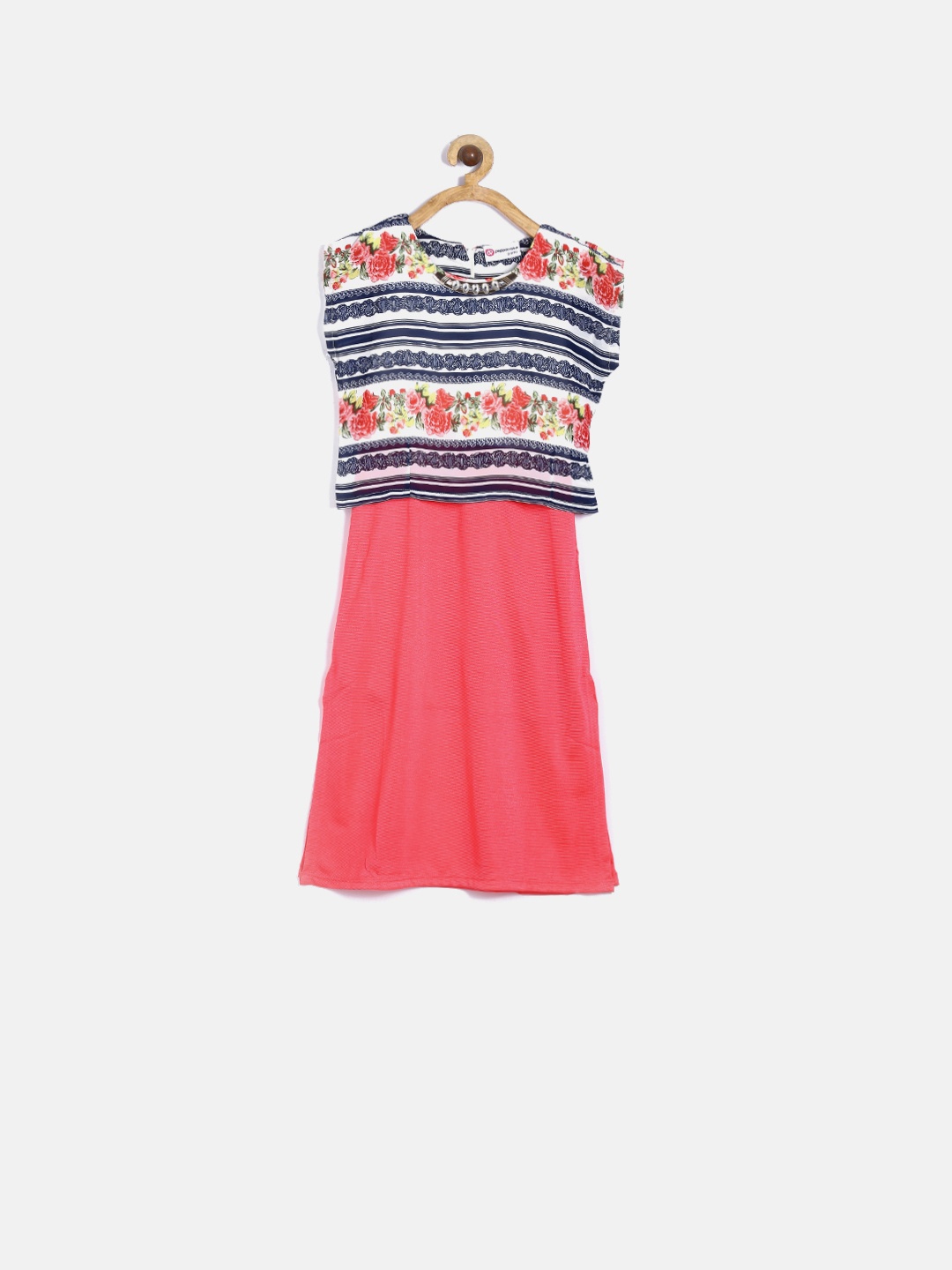 

Peppermint Girls Pink Printed Maxi Dress