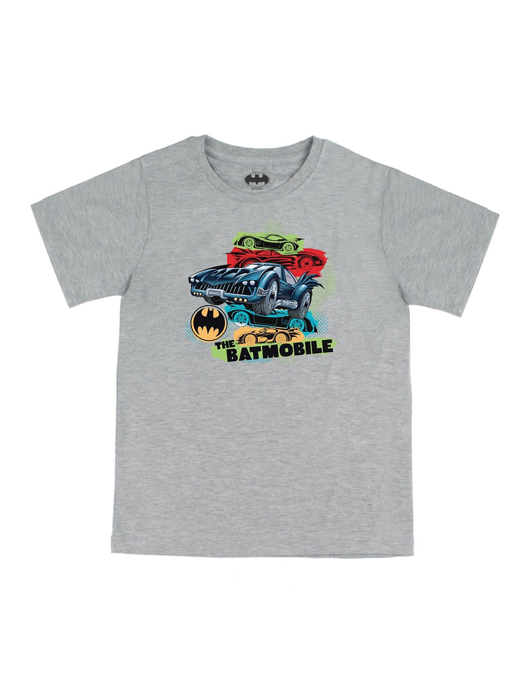 

DC by Wear Your Mind Boys Grey Batman Printed V-Neck Applique T-shirt