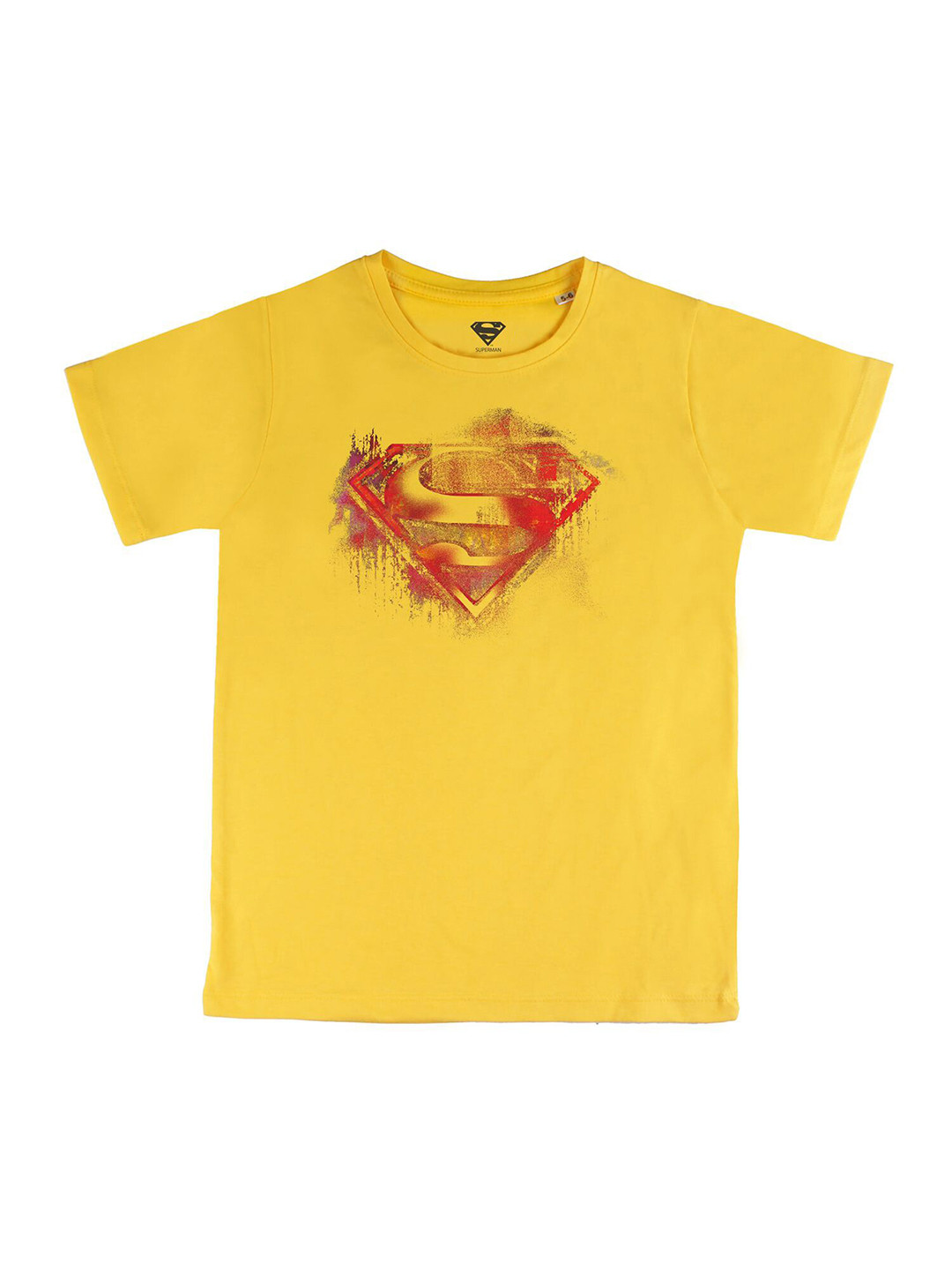 

DC by Wear Your Mind Boys Yellow Superman Printed T-shirt