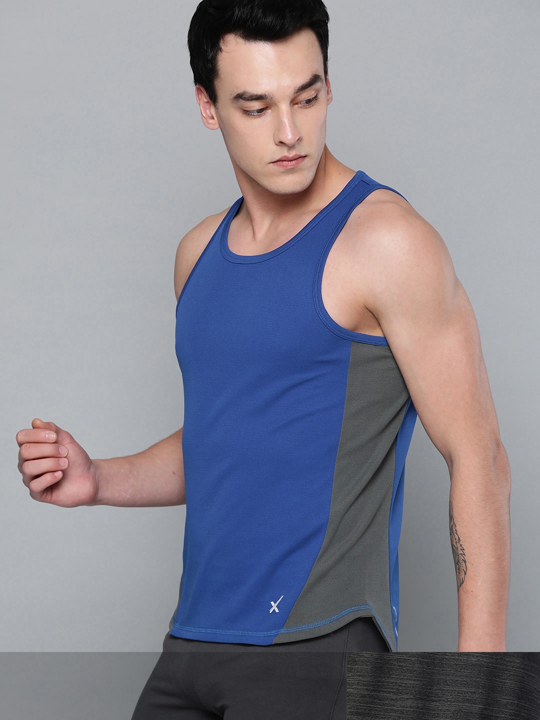 

HRX by Hrithik Roshan Men Pack of 2 Rapid-Dry Running T-shirt, Blue