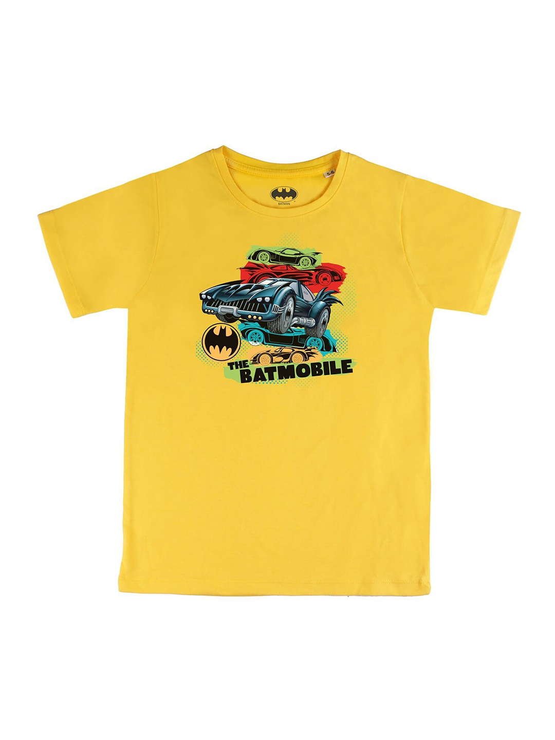 

DC by Wear Your Mind Boys Yellow Batman Printed Pure Cotton T-shirt