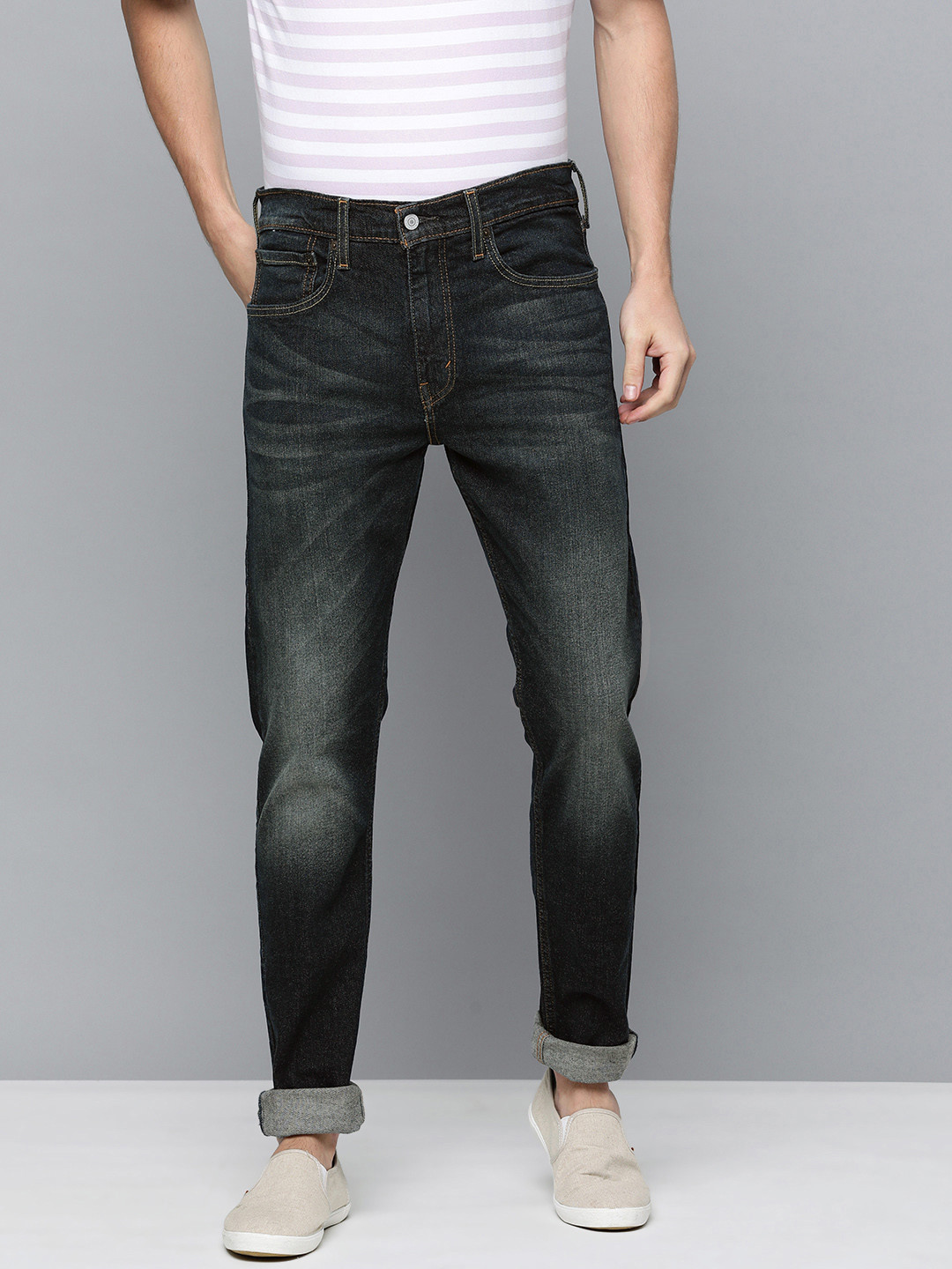 

Levis Men Blue Slim Fit Heavy Fade Stretchable Jeans