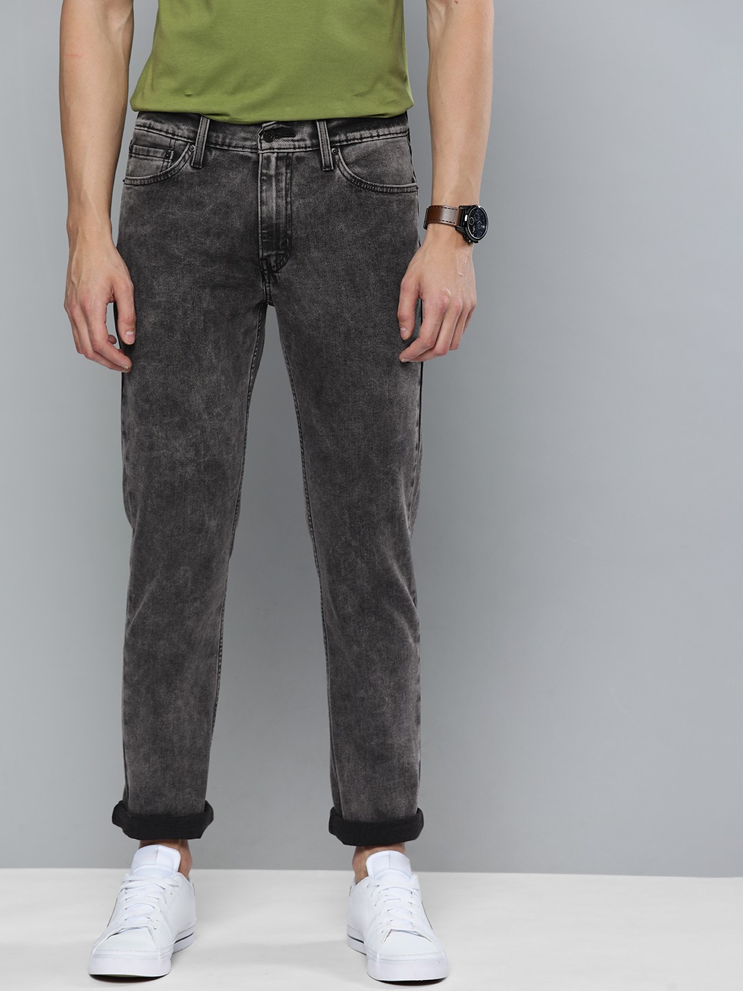 

Levis Men Grey Slim Fit Heavy Fade Stretchable Jeans