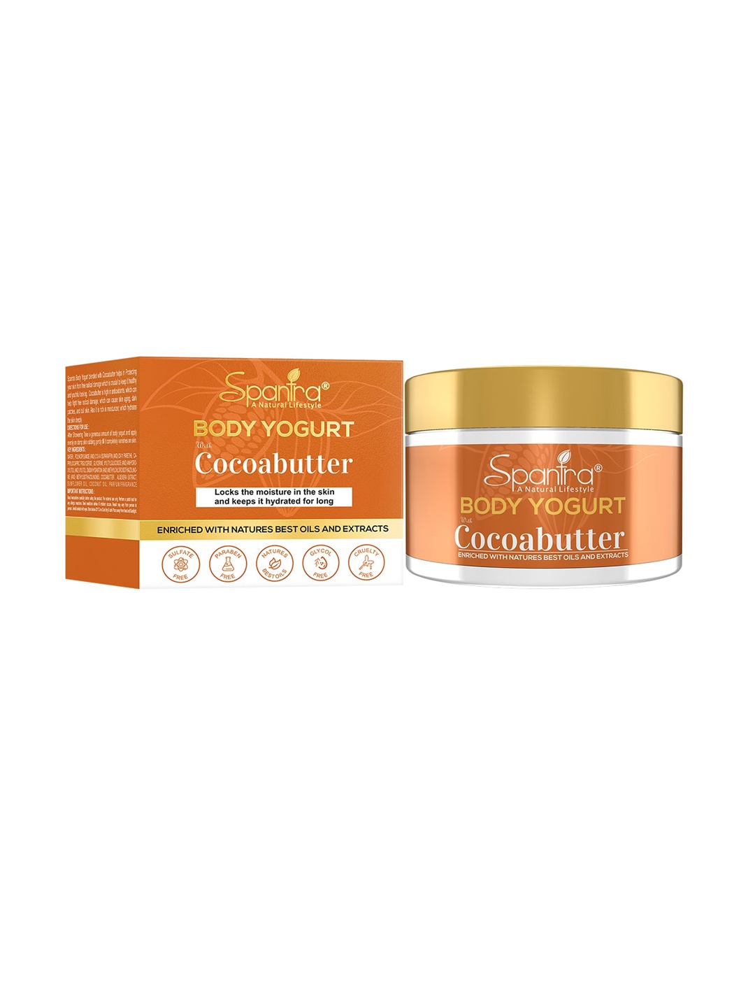 

Spantra Unisex Cocoa Butter Body Yogurt 250g, Orange
