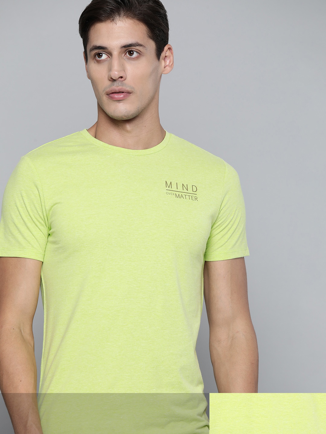 

HRX by Hrithik Roshan Men Pack Of 2 Printed Tshirts, Lime green