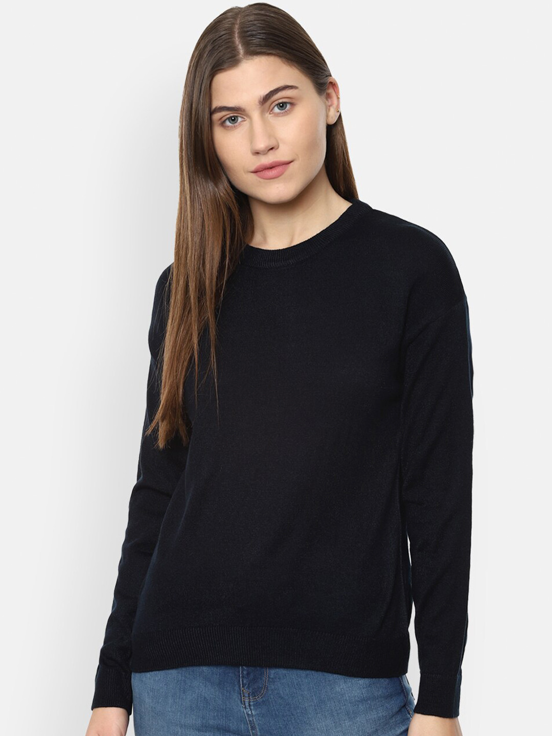 

Van Heusen Woman Women Navy Blue Acrylic Pullover
