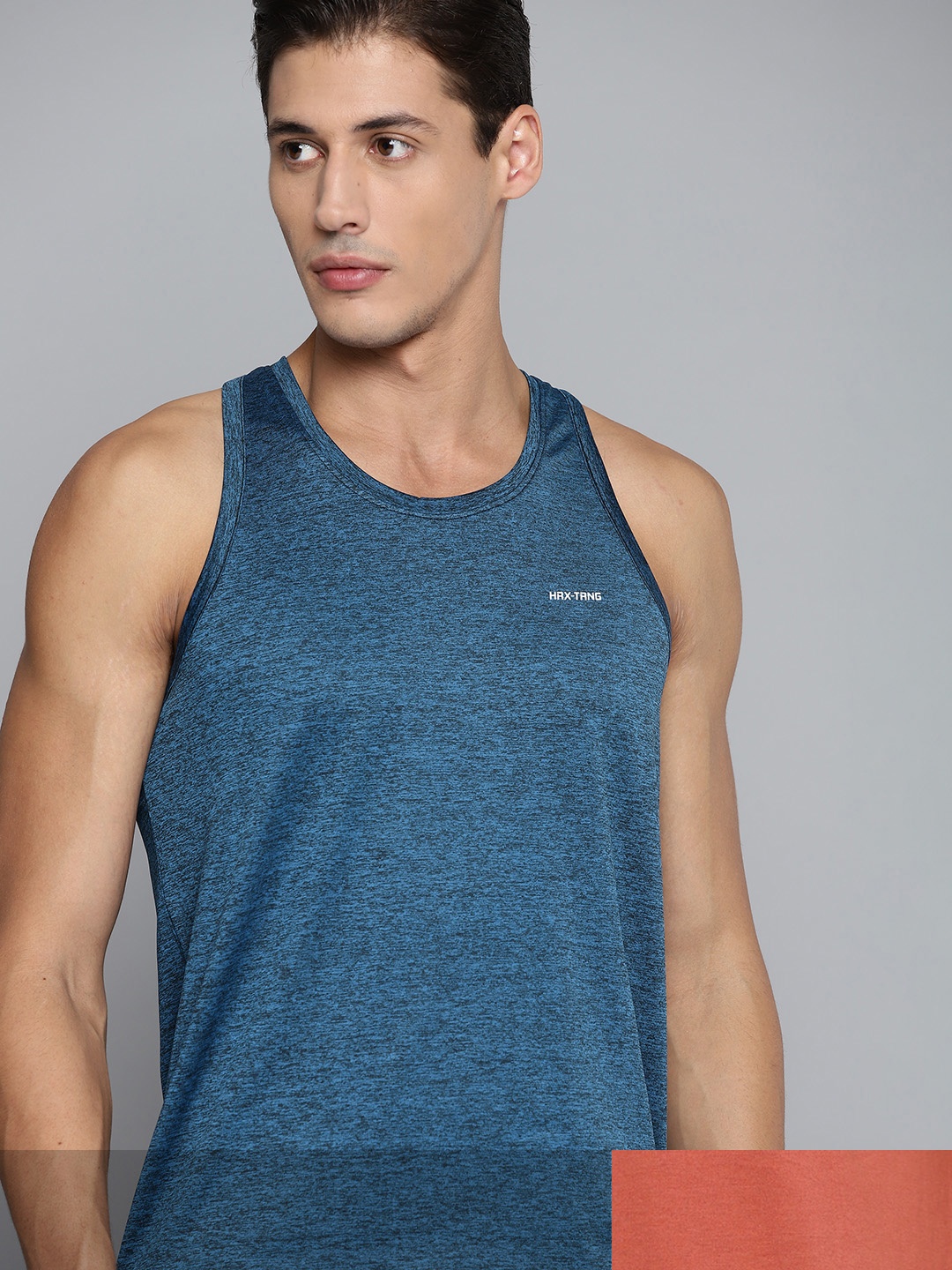 

HRX By Hrithik Roshan Men Pack of 2 Solid T-shirt, Blue