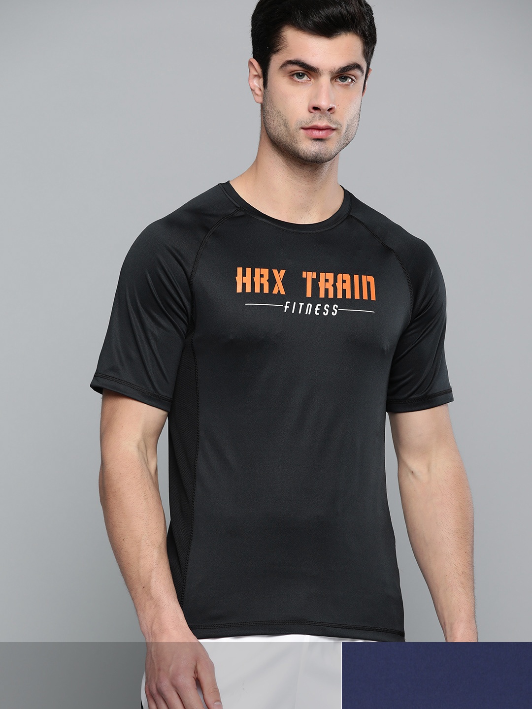 

HRX by Hrithik Roshan Men Pack of 2 Rapid-Dry T-shirt, Navy blue