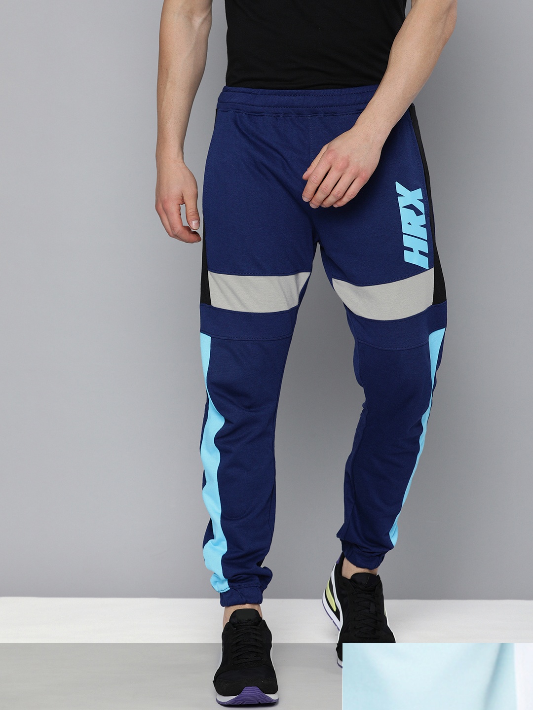 

HRX by Hrithik Roshan Men Pack of 2 Lifestyle & Cricket Track Pants, Navy blue