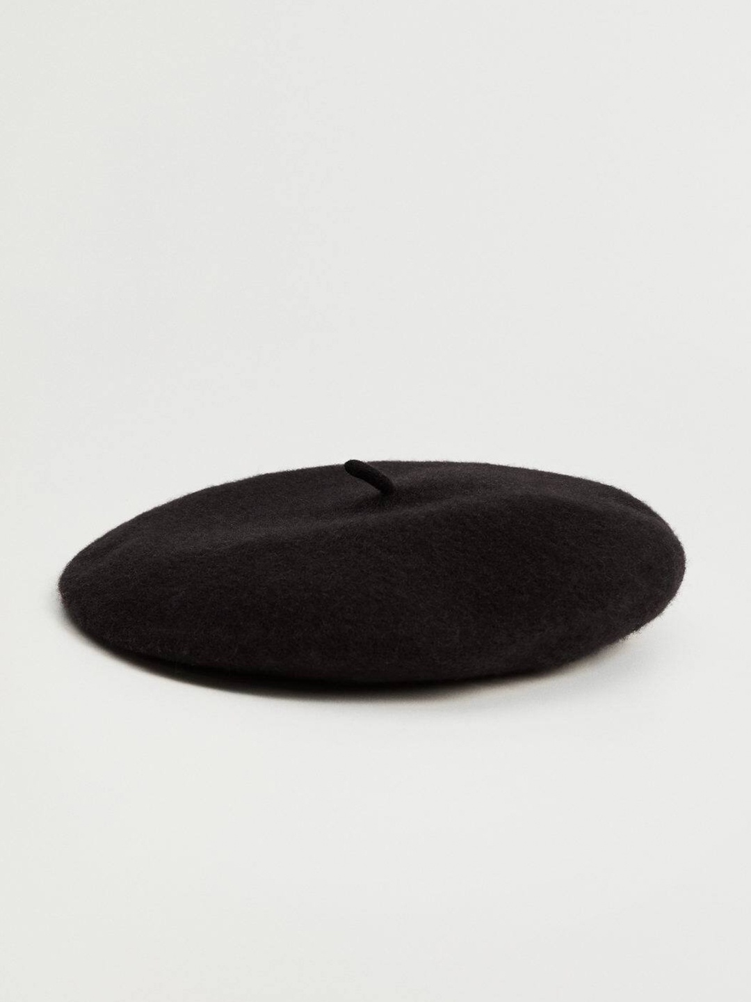 

MANGO Women Black Solid Beret Hat