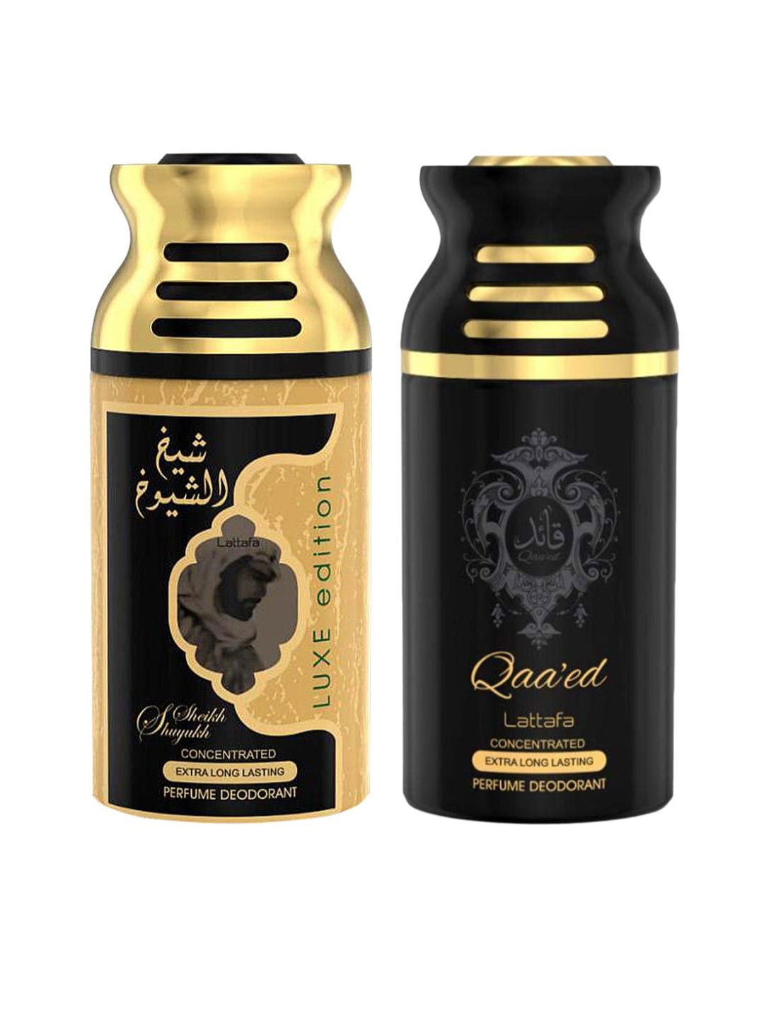 

Lattafa Pack of 2 Perfumed Deodorant Body Spray - 250ml Each, Gold