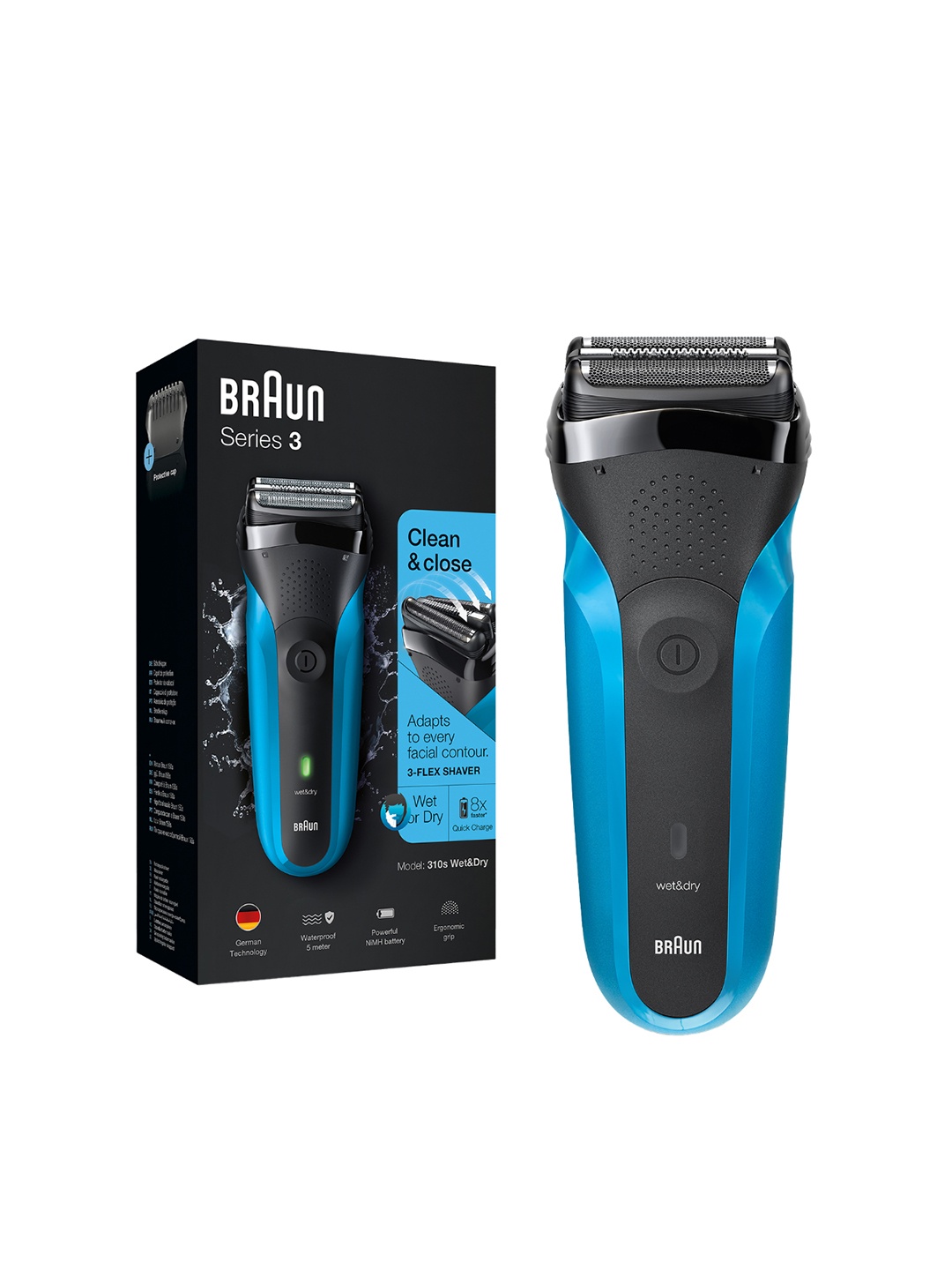 

Braun Men Series 3 Wet & Dry Flex Shaver 310, Blue