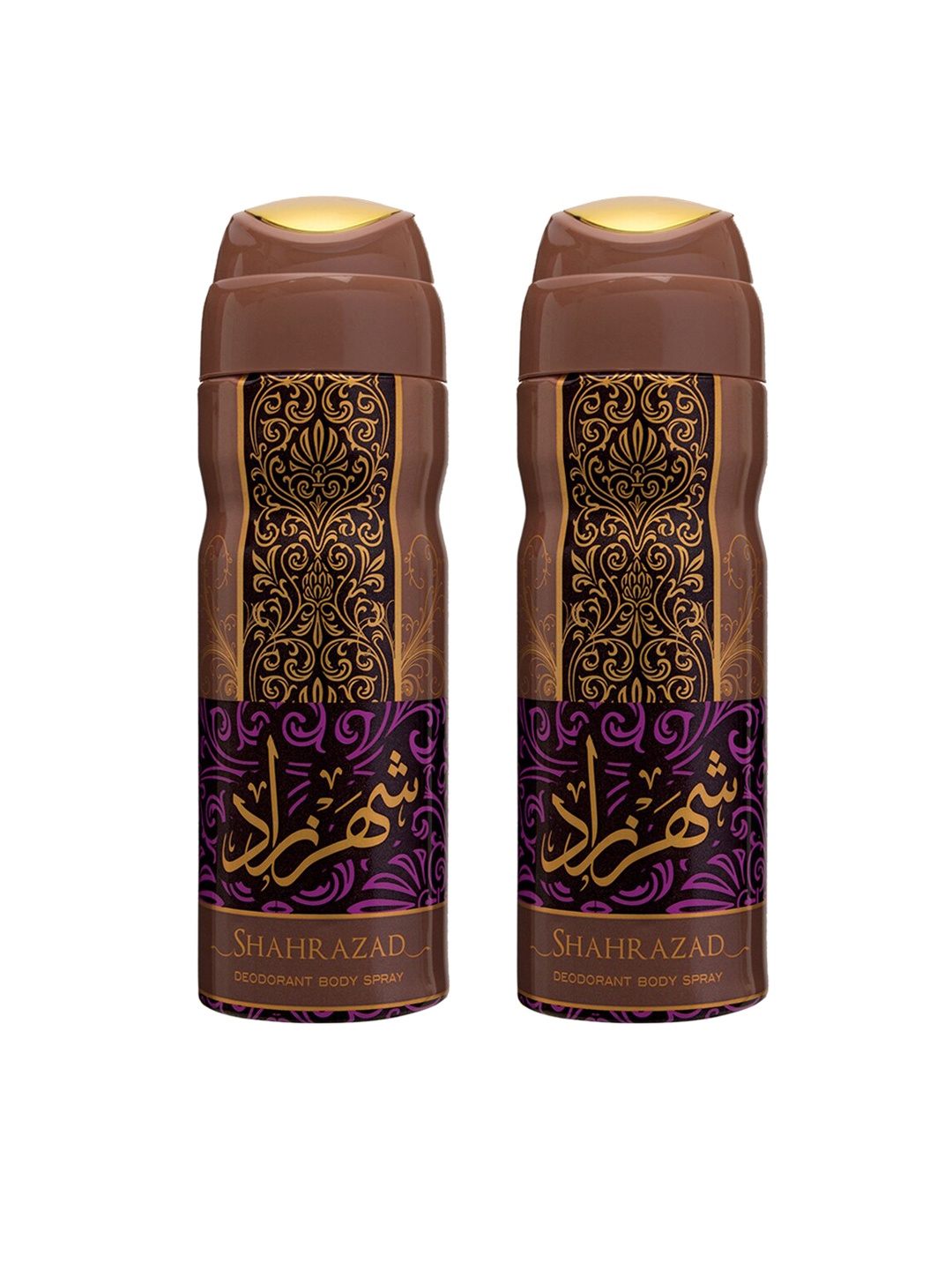 

Lattafa Set of 2 Shahrazad Perfumed Deodorants, Brown