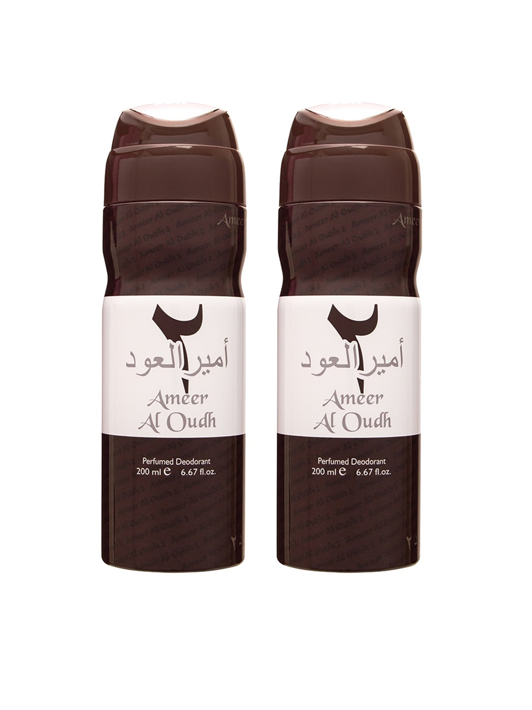 

Lattafa Set of 2 Ameer Al Oud Perfumed Deodorants, Brown