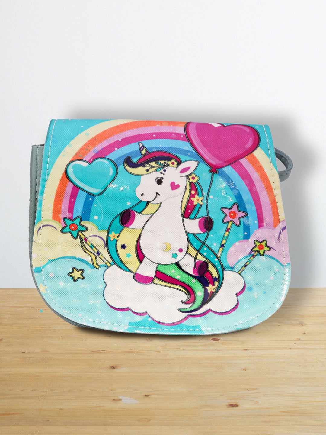

POPLINS Multicoloured Floral Printed PU Half Moon Sling Bag, Multi