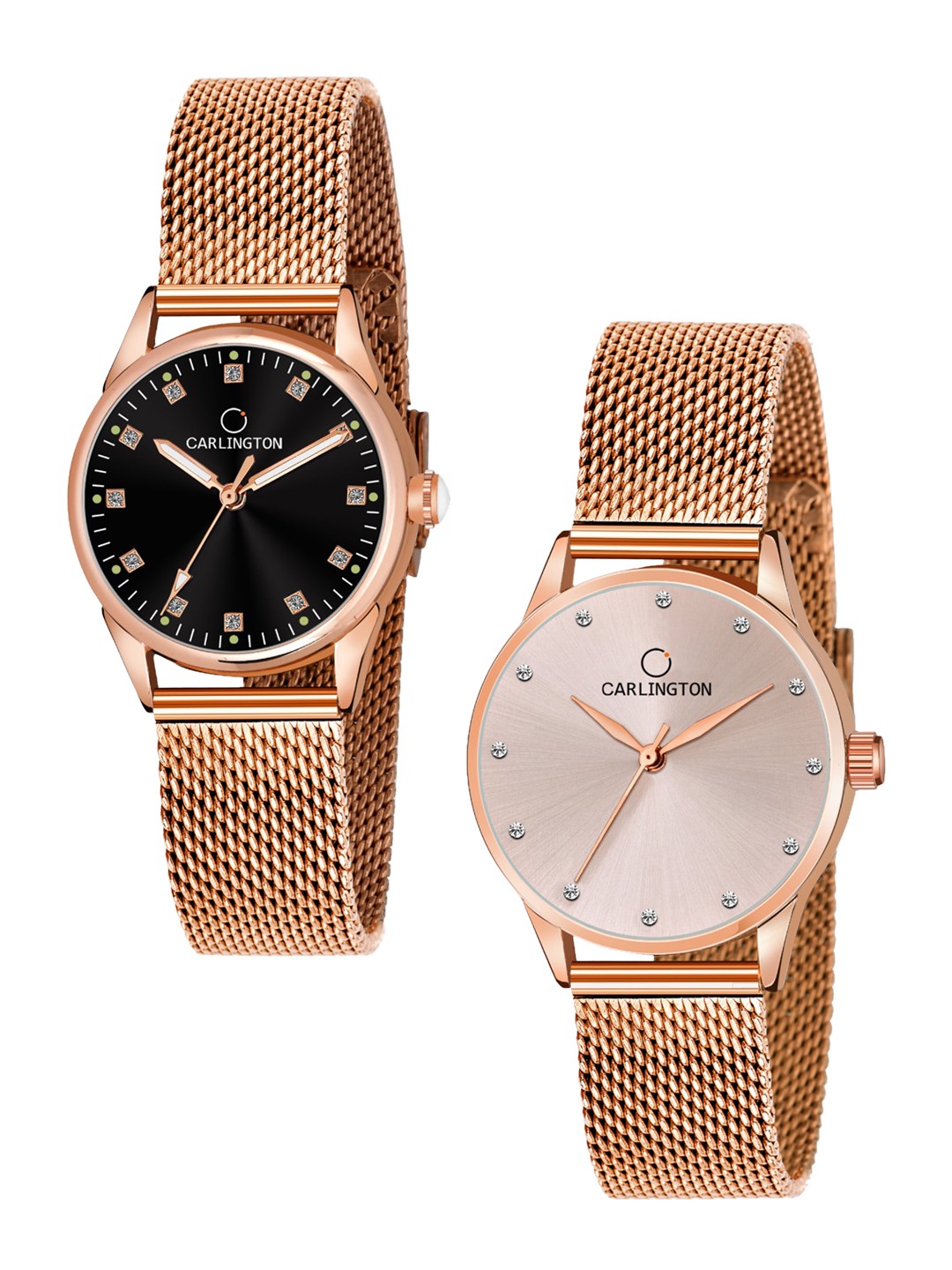 

CARLINGTON Women Multicoloured Embellished Dial & Multicoloured Stainless Steel Bracelet Style Straps Watch, Multi