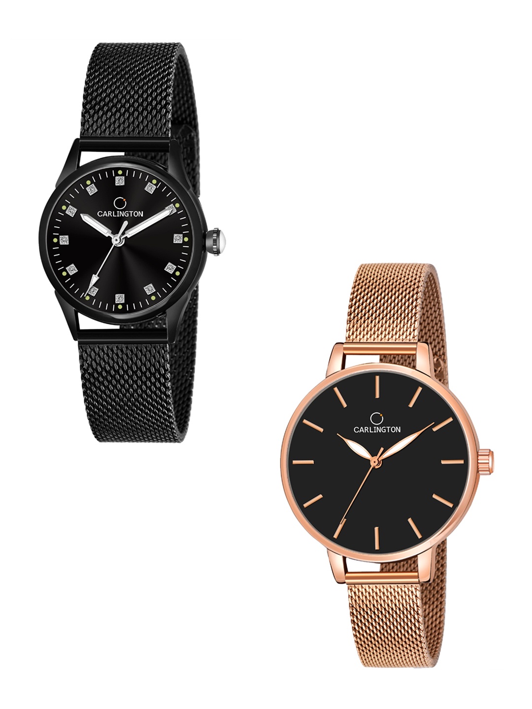 

CARLINGTON Women Multicoloured Dial & Multicoloured Stainless Steel Bracelet Style Straps Analogue Watch, Multi