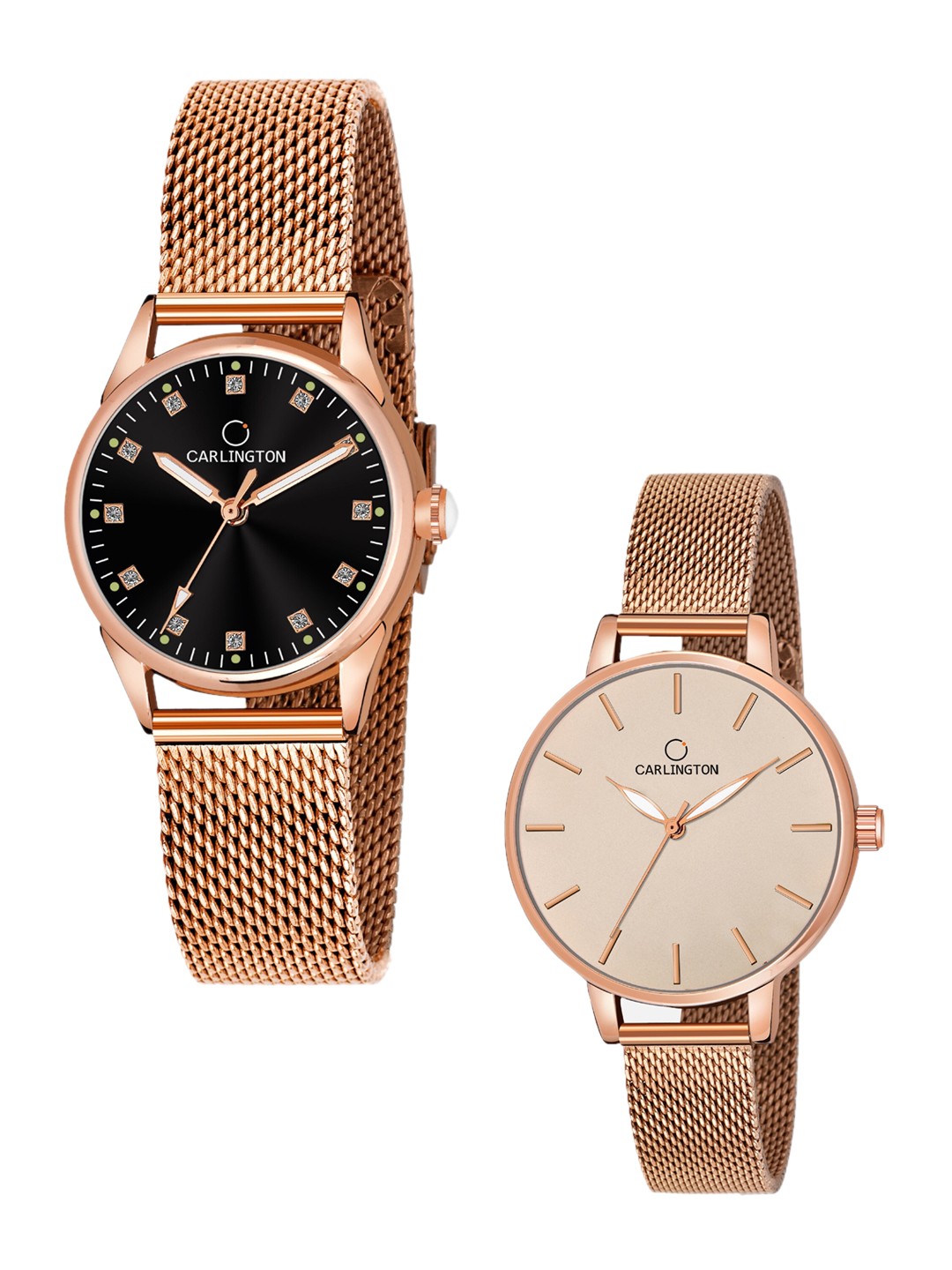 

CARLINGTON Women Multicoloured Dial & Multicoloured Stainless Steel Bracelet Style Straps Analogue Watch, Multi