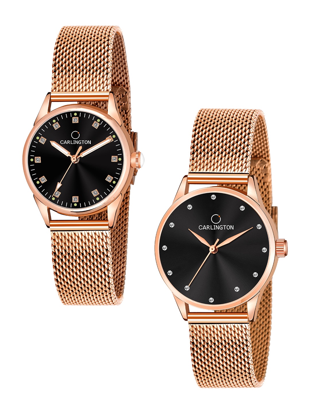 

CARLINGTON Women Multicoloured Dial & Multicoloured Stainless Steel Bracelet Style Straps Analogue Watch, Multi