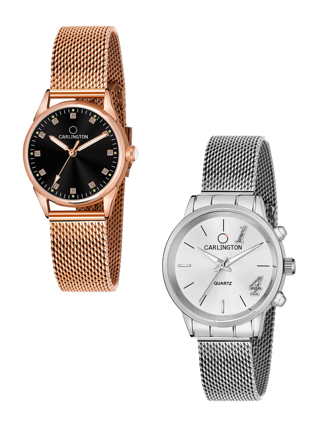 

CARLINGTON Women Multicoloured Dial & Multicoloured Stainless Steel Bracelet Style Straps Analogue Watch, Multi